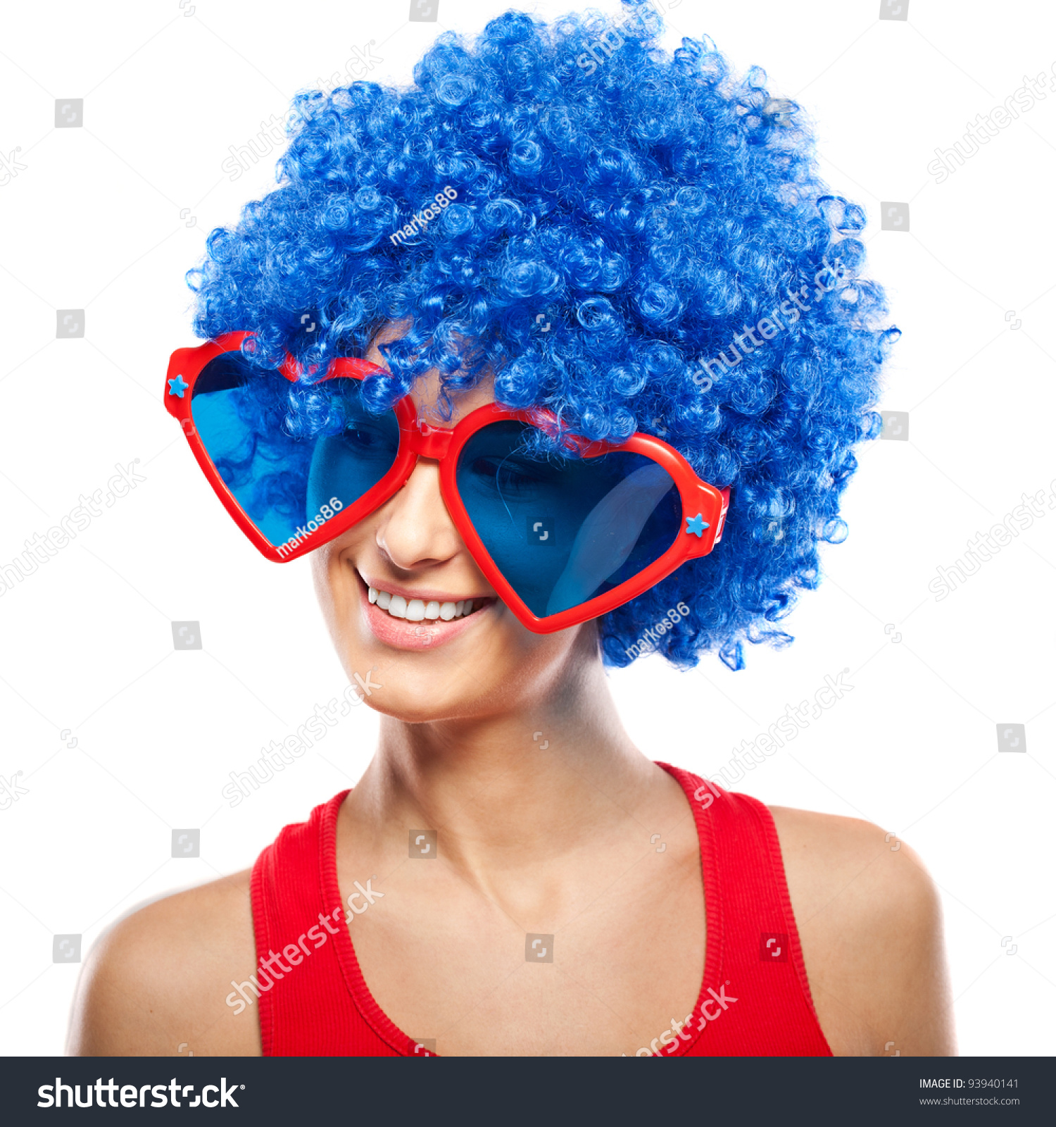 big red afro wig