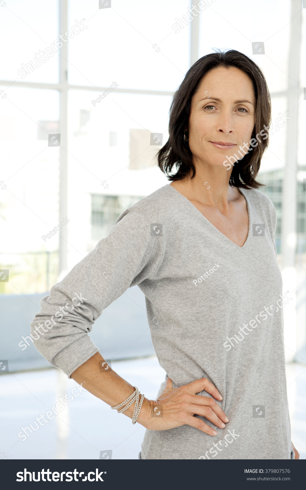 Beautiful Modern Middleaged Woman Portrait Stock Photo 379807576 ...