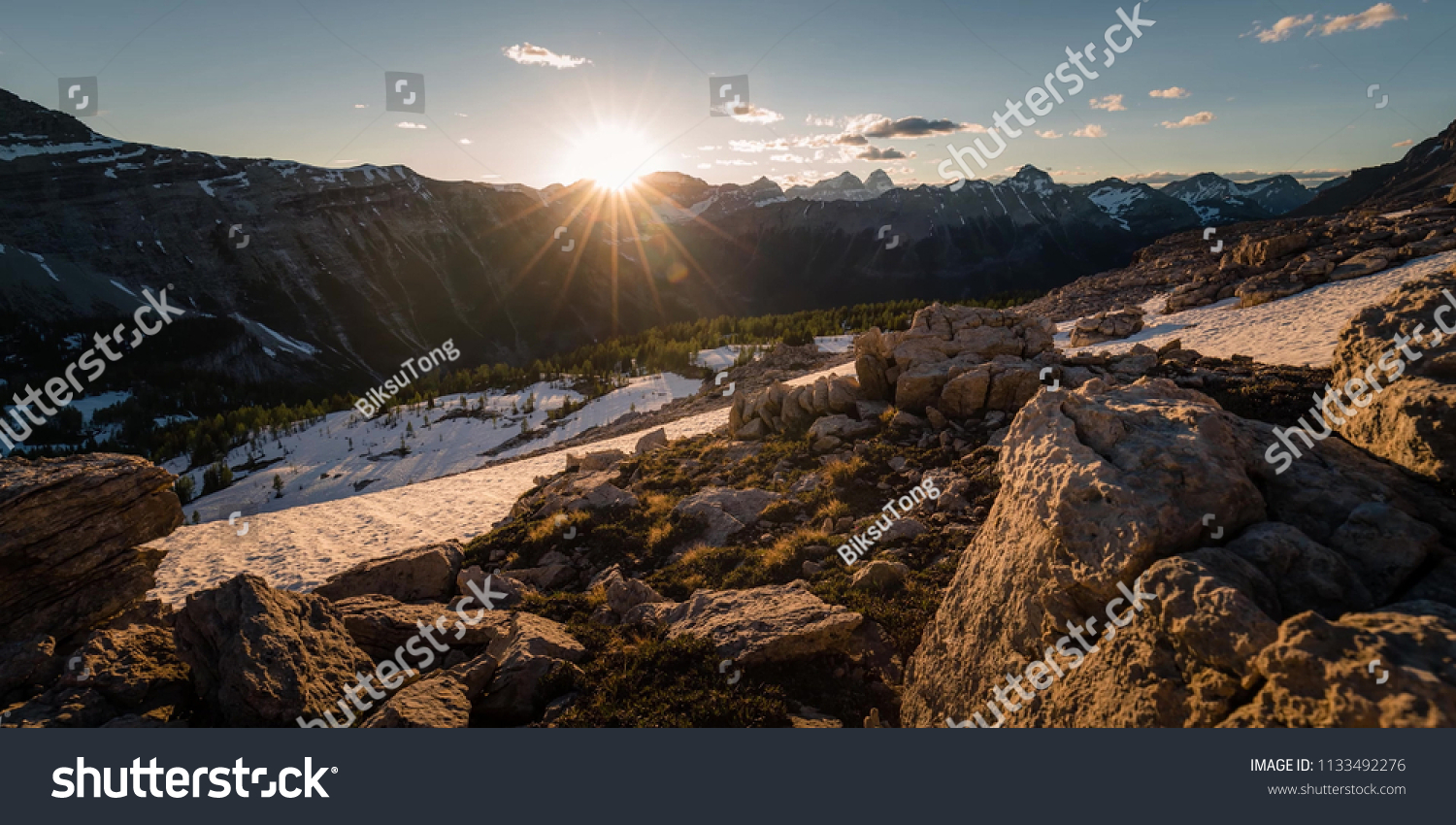 Beautiful Mountain Canada Nature Landscape Wallpaper Stock Photo