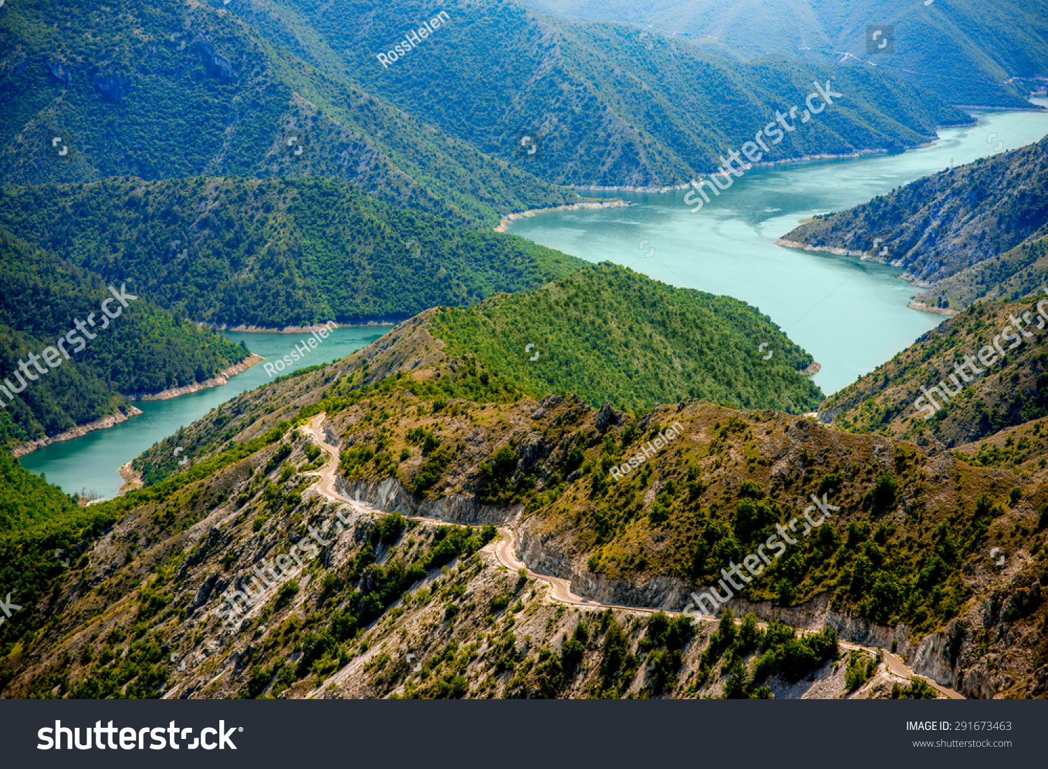 Beautiful Mountains And Kozjak Lake Near Skopje In Macedonia ...