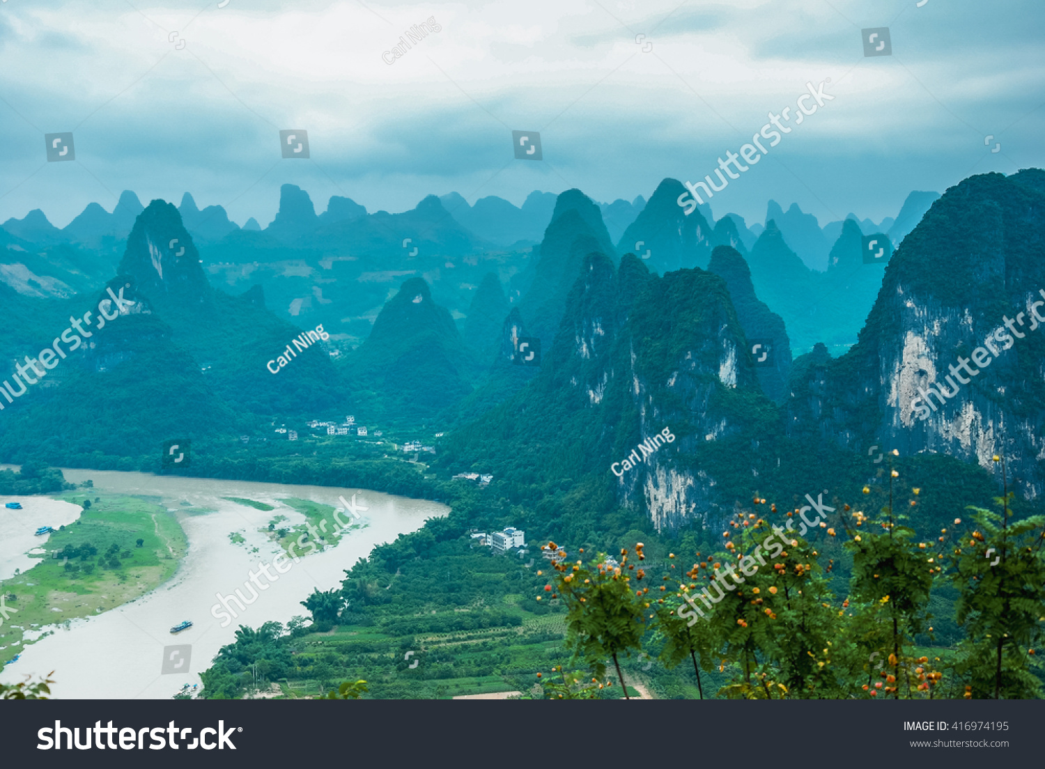 Beautiful Mountains River Scenery Stock Photo 416974195 - Shutterstock