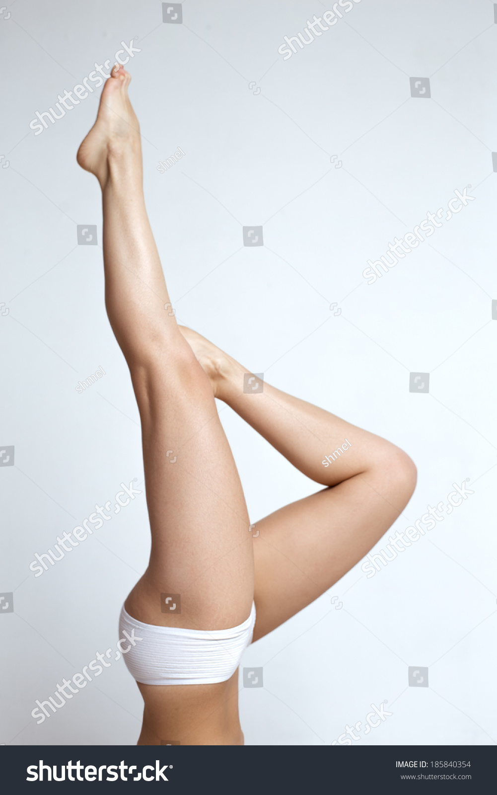 Beautiful Naked Woman Legs Pointing Foto Stok Shutterstock
