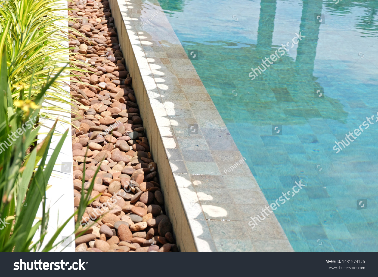 Beautiful Natural Gravel Around Pool Stock Photo 1481574176 Shutterstock