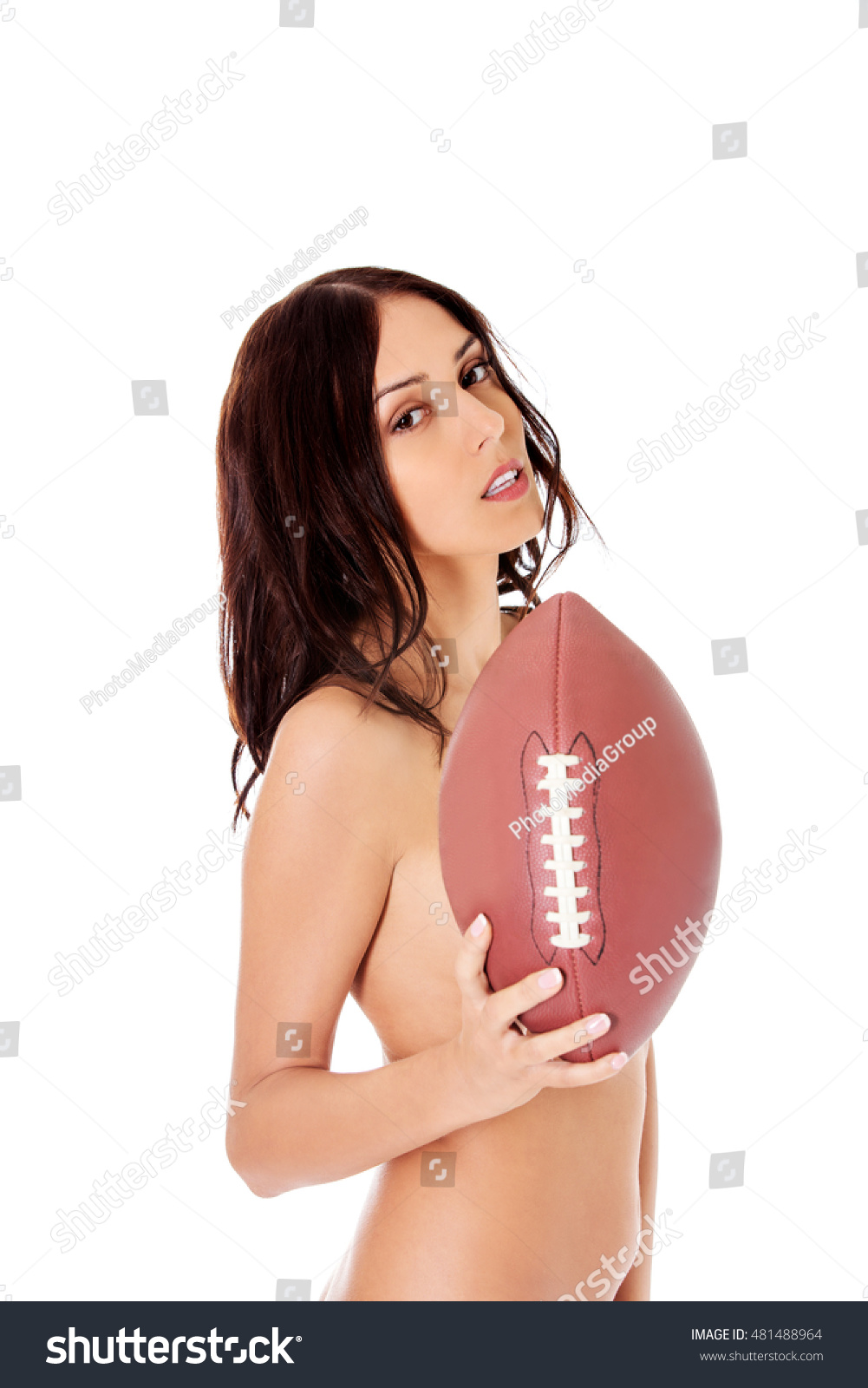 naked girls holding balls legs apart showing pussy