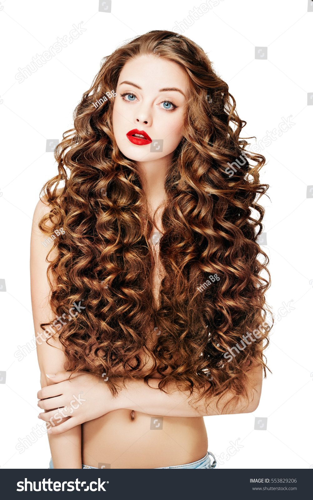 Beautiful People Curly Hair Fashion Girl Stock Photo Edit Now