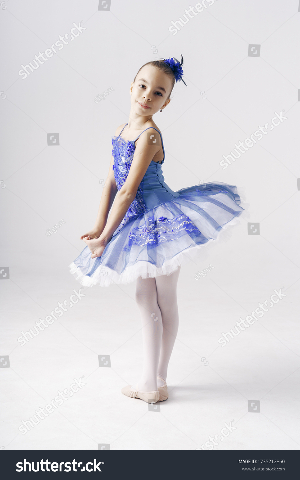 Beautiful Preteen Girl Ballerina Wearing Princess Stock Photo ...