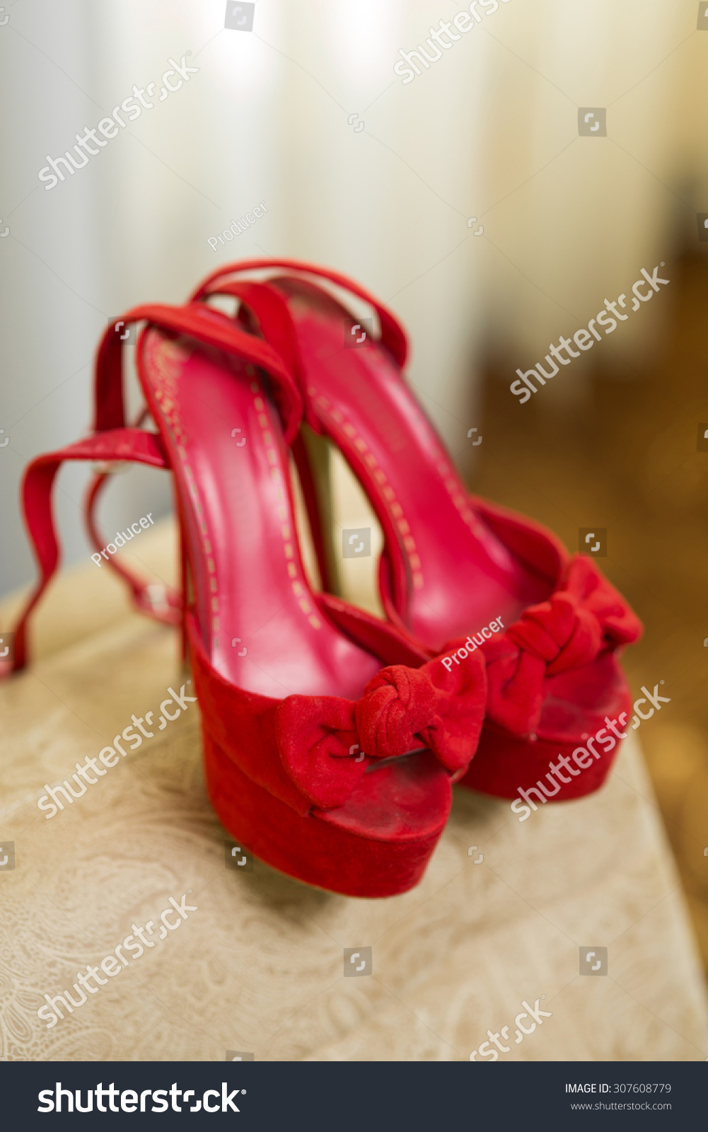 red wedding heels for bride