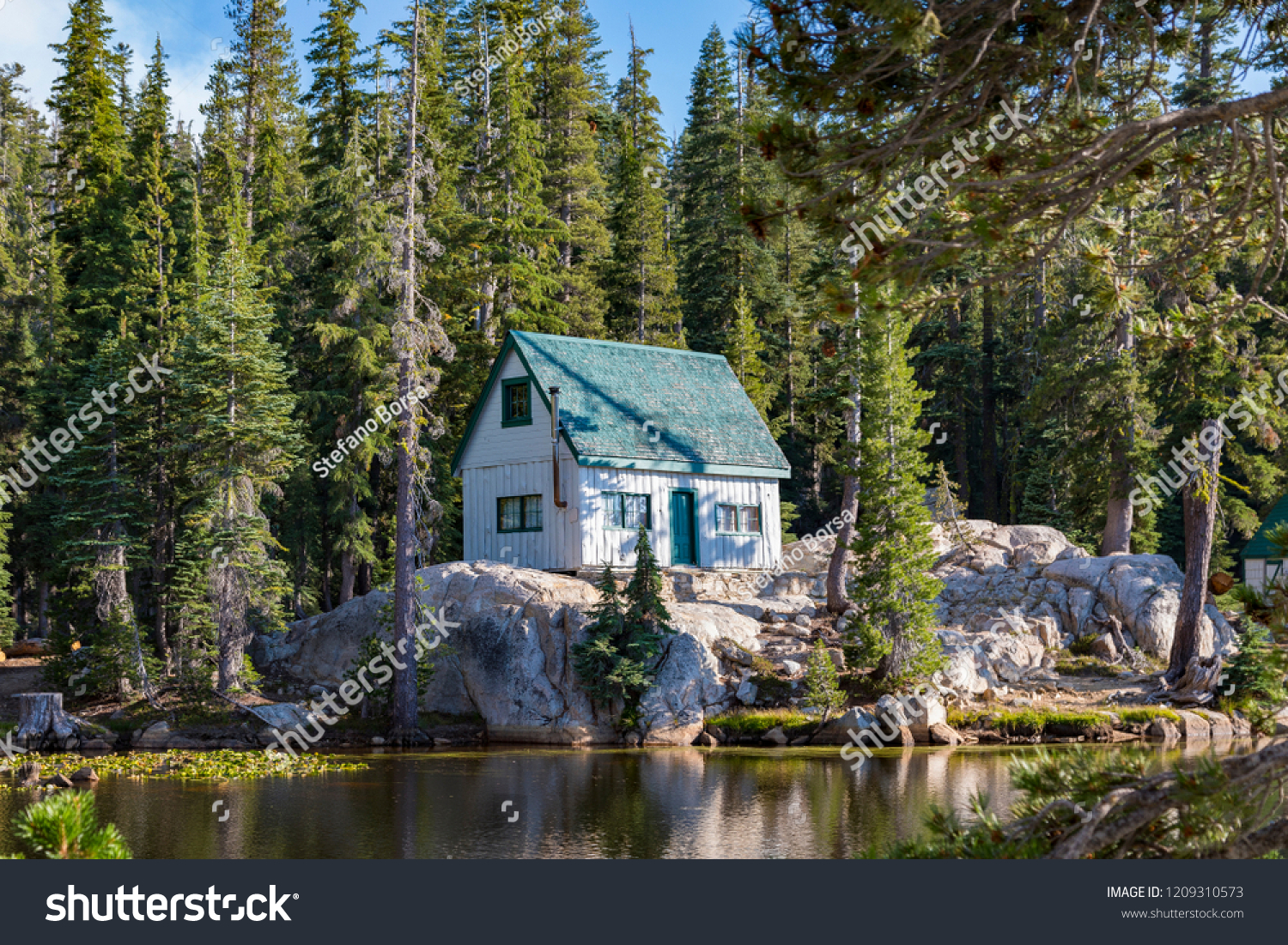 Beautiful Scenery Composed Small House Woods Stock Photo Edit Now