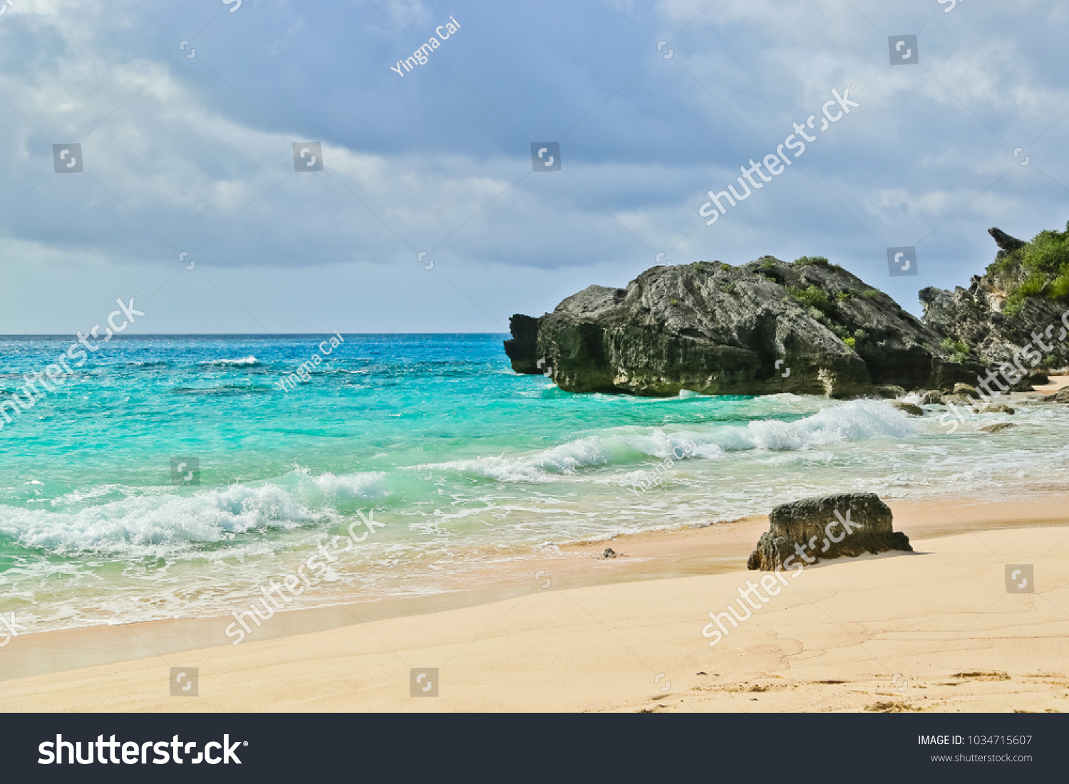 beautiful scenery of chaplin bay bermuda | EZ Canvas