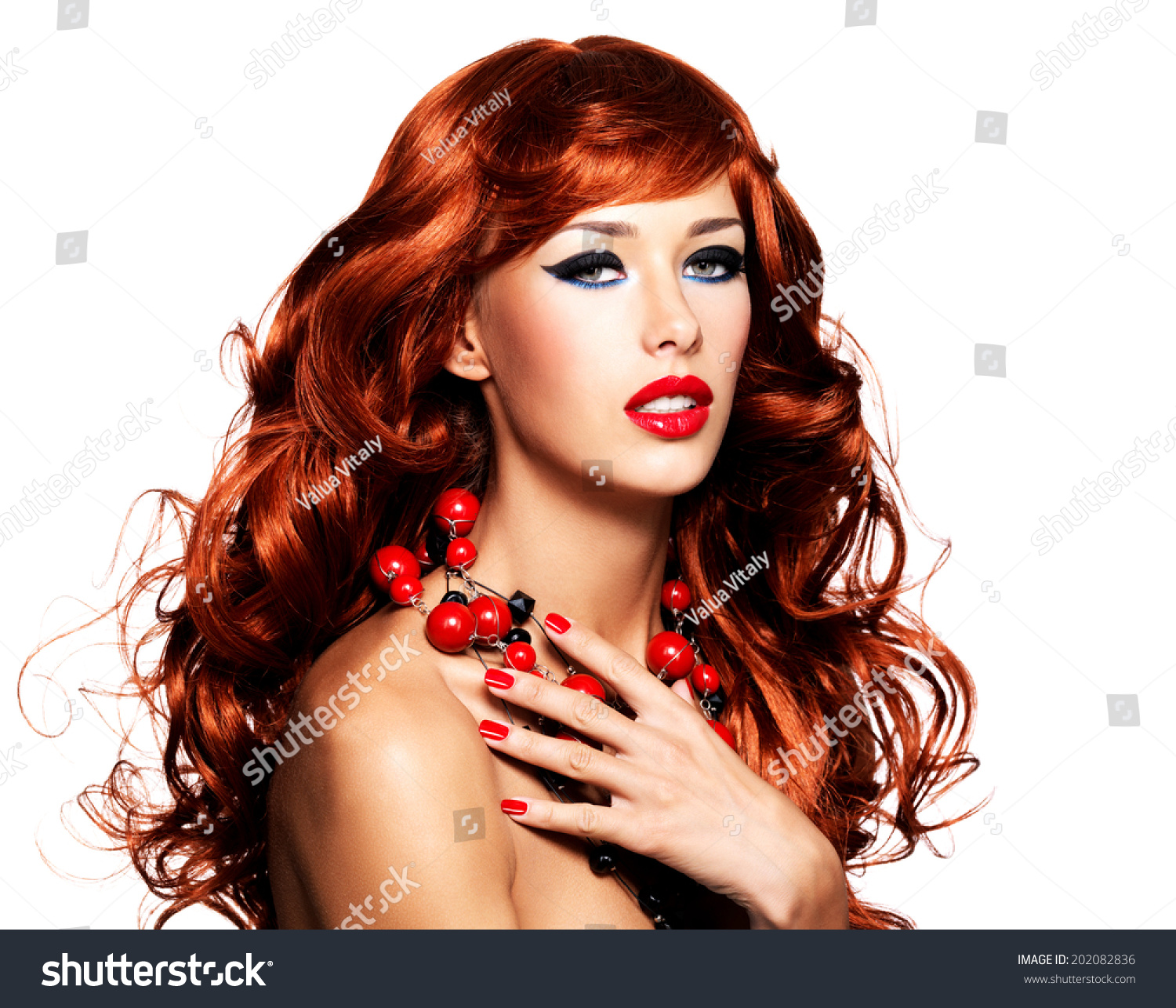 Beautiful Sensual Woman Long Red Hairs Stock Photo Shutterstock