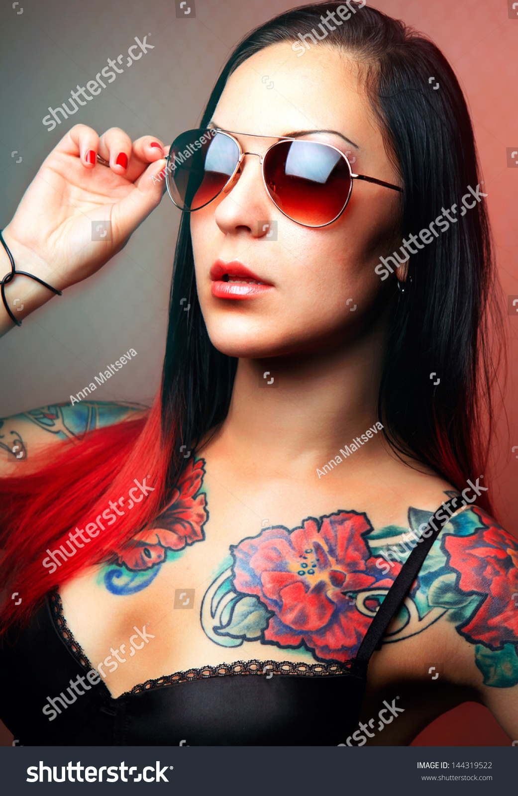 beautiful girl with tattoos