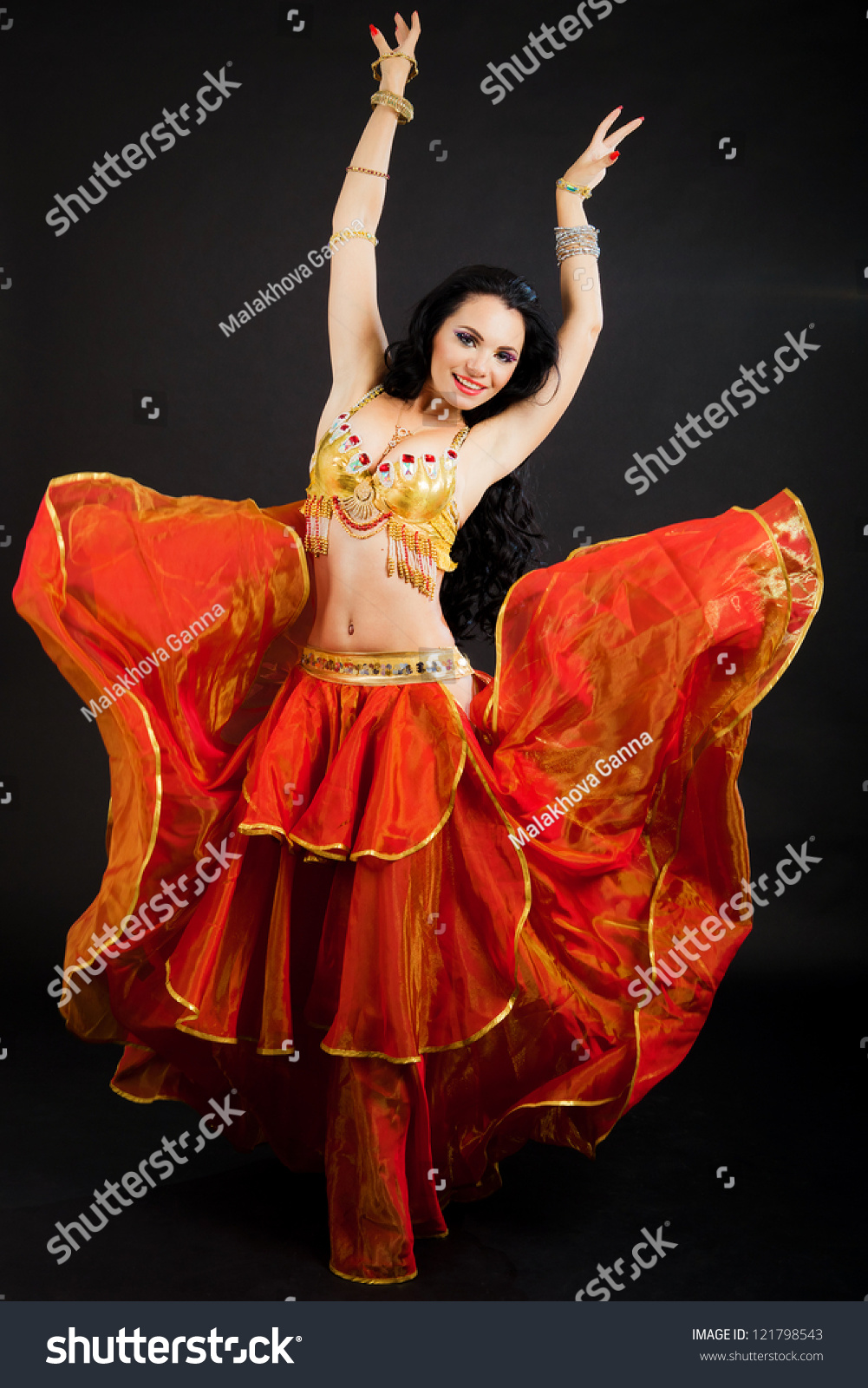 Beautiful Sexy Woman Belly Dancer. Arabian Oriental Professional Artist ...