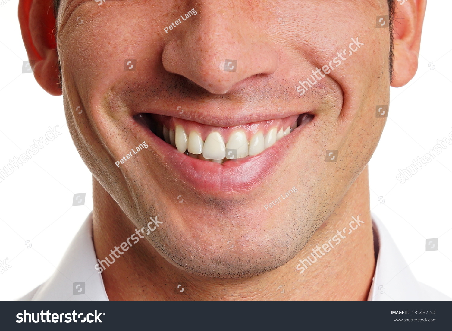 Beautiful Smile Man Close Stock Photo Edit Now