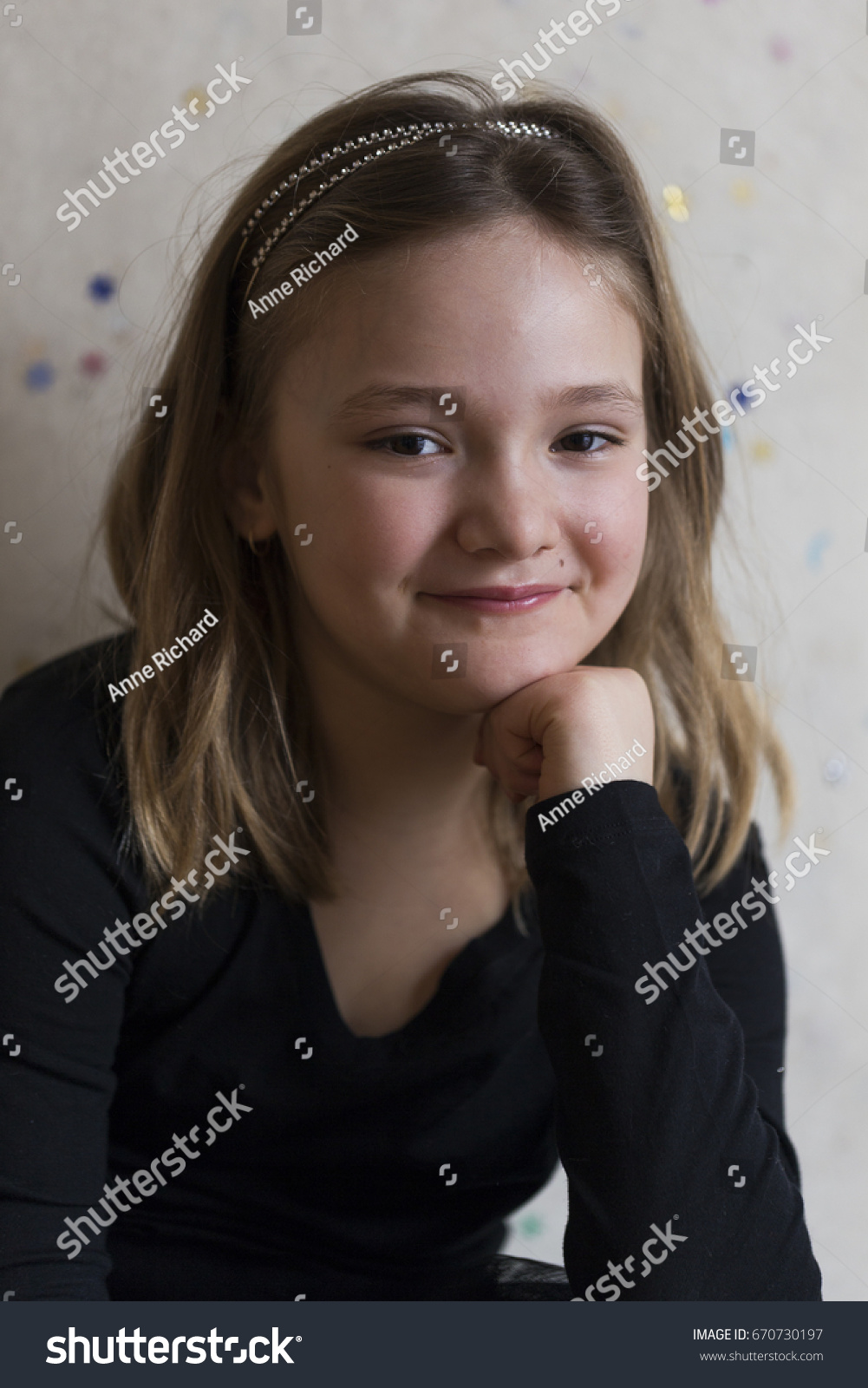 Beautiful Smiling Little Girl Dirty Blonde Stock Photo Edit Now