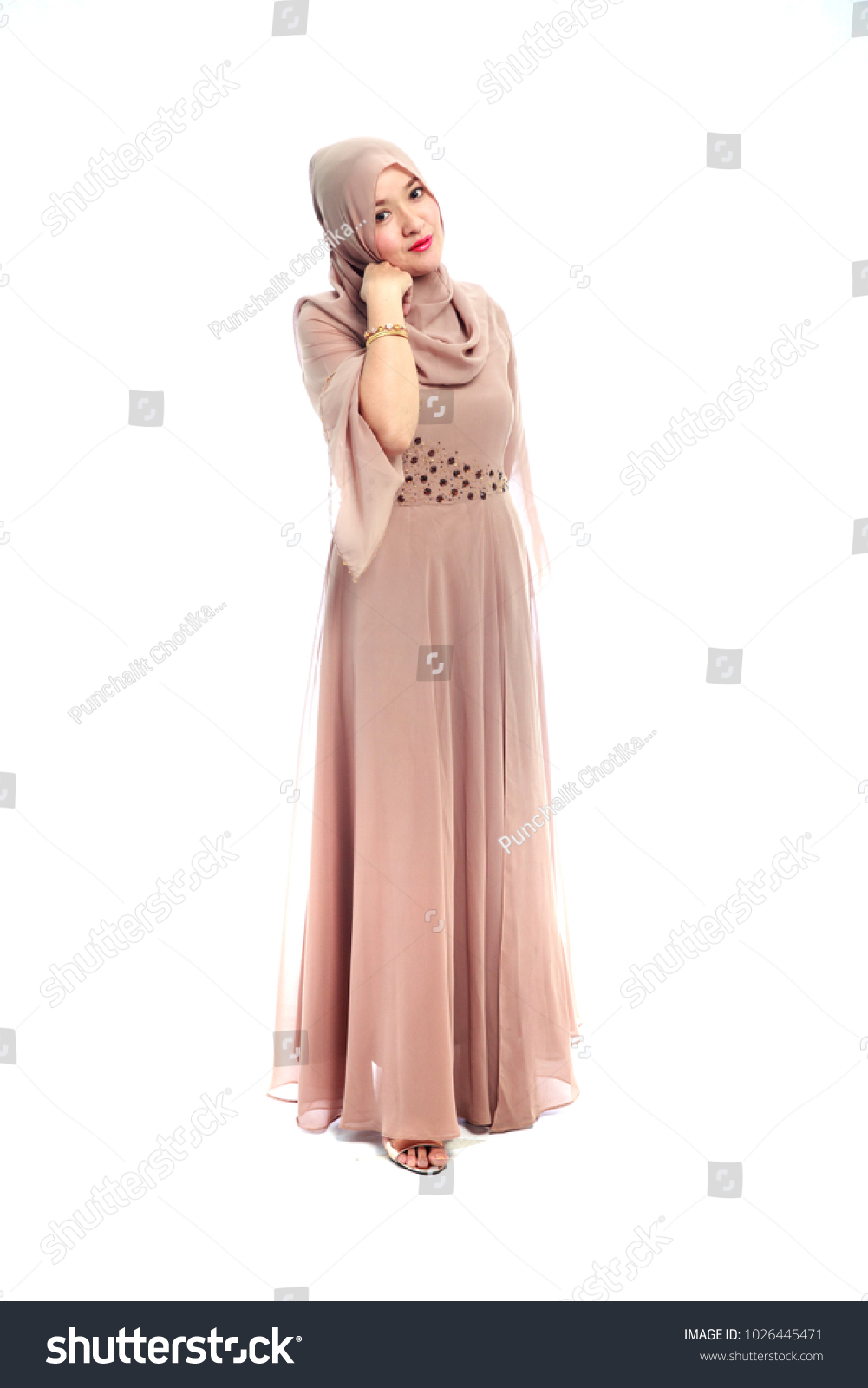 Beautiful Southeast Asian Muslim Woman Full Stock Photo Edit Now