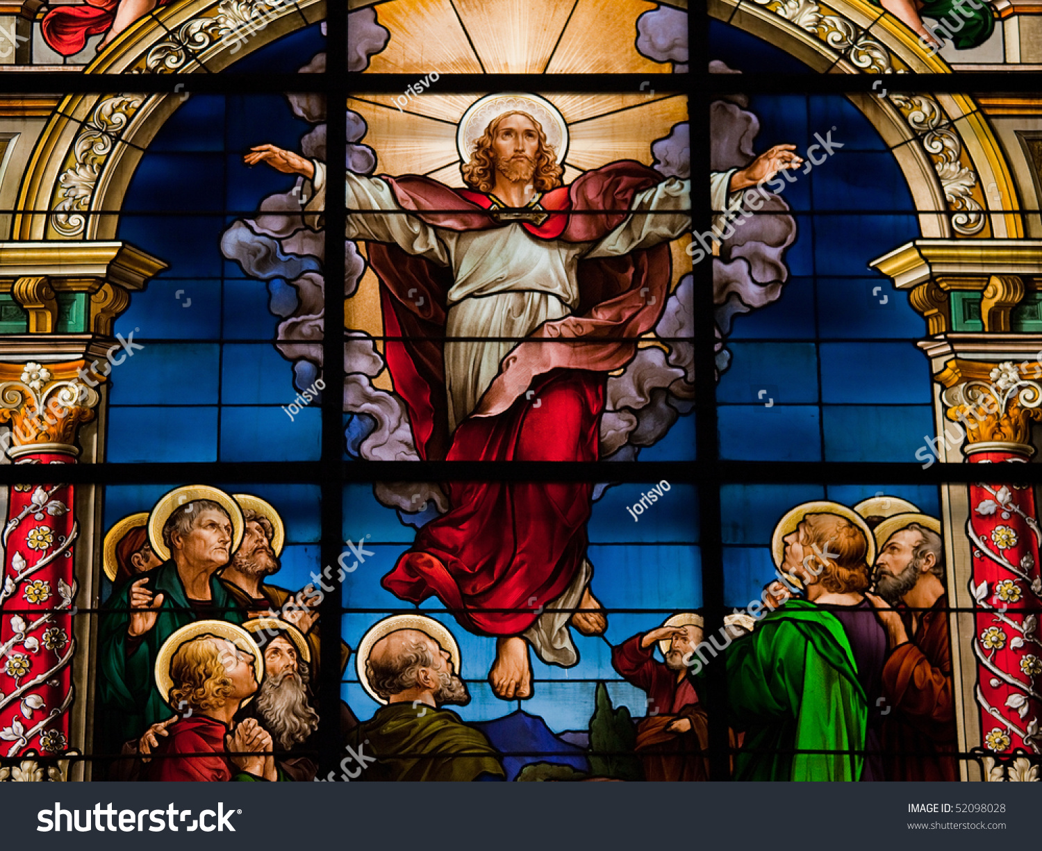 Beautiful Stained Glass Window Created By F. Zettler (1878-1911) At The ...