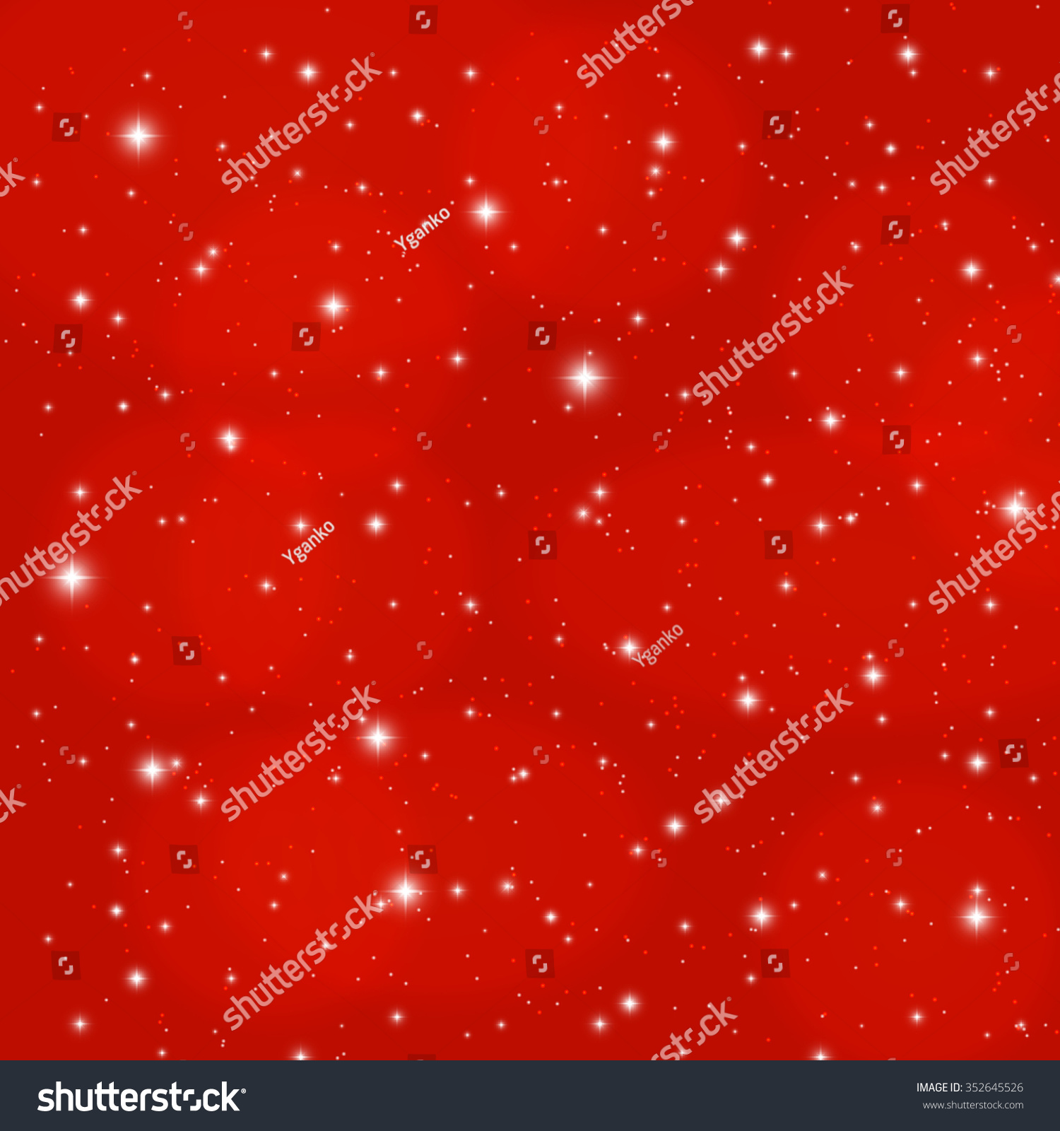Beautiful Star Sky Illustration On Red Background - 352645526 ...