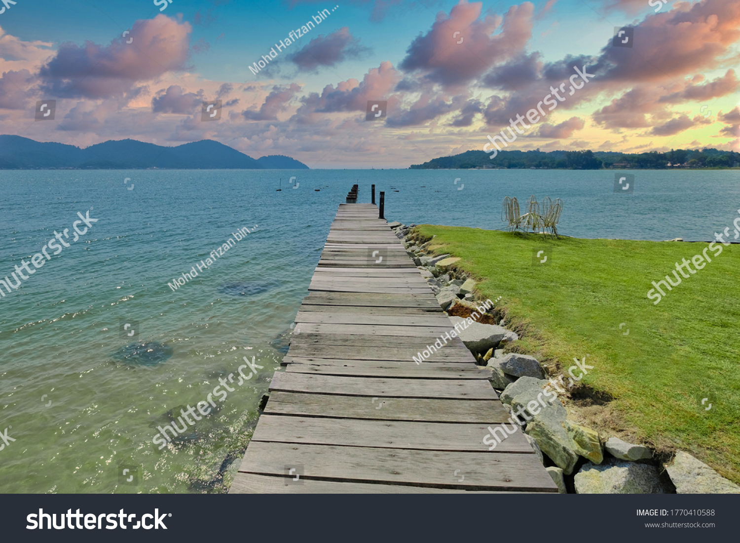 Beautiful Sunset Scenery Marina Bay Lumut Stock Photo Edit Now 1770410588