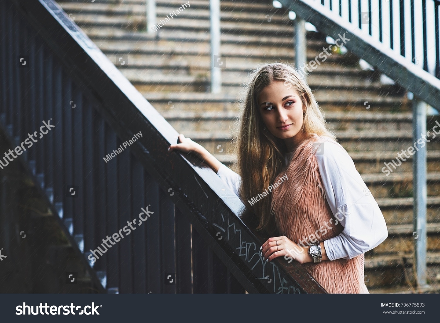 Beautiful Teenage Girl Long Blonde Hair Stock Photo Edit Now