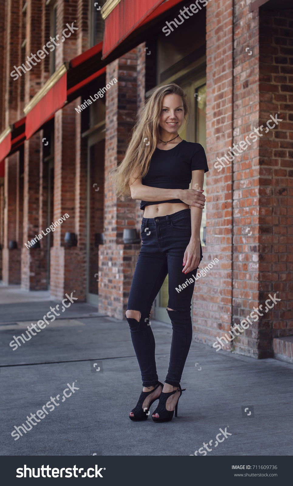 tight black ripped jeans