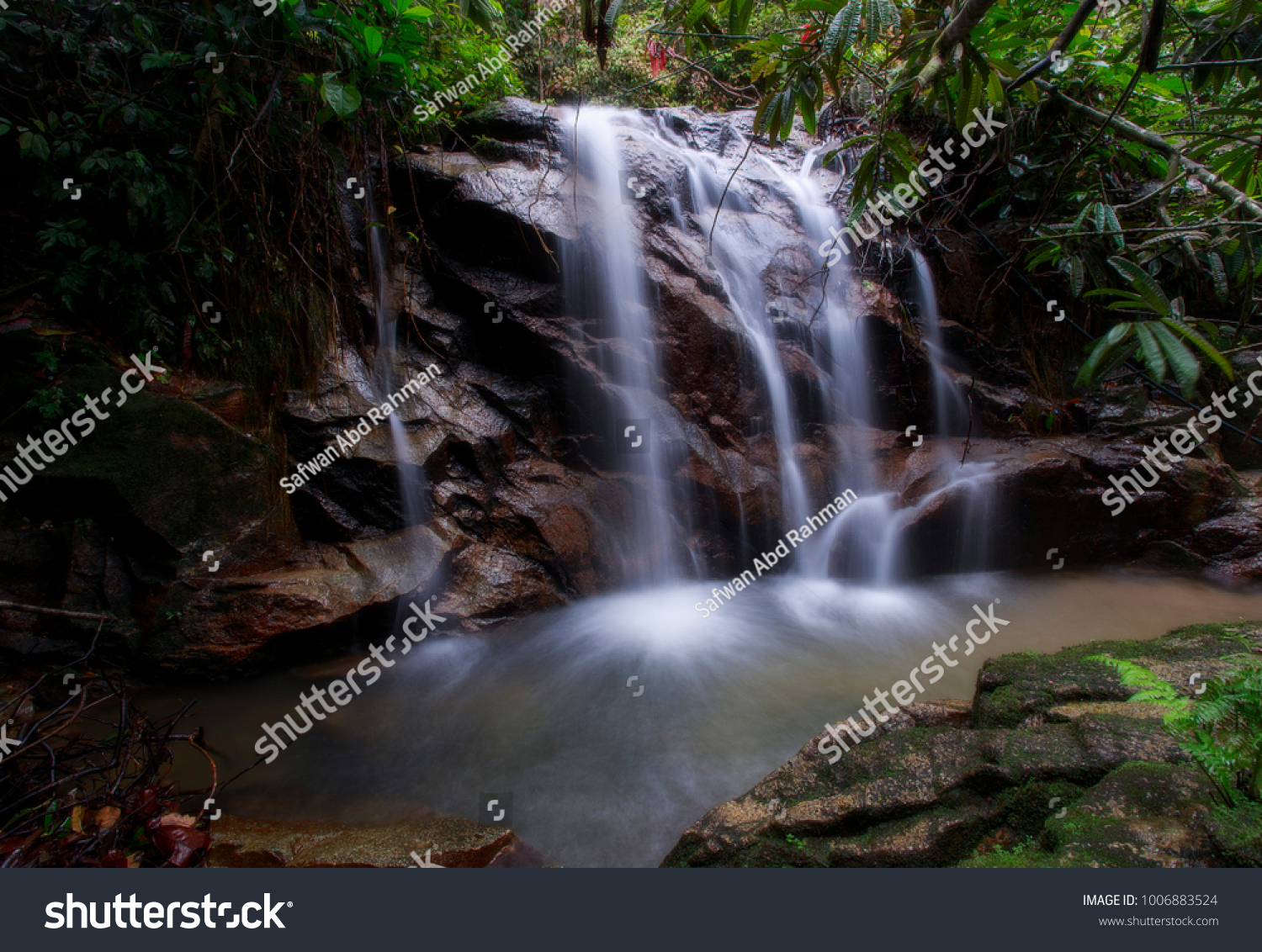 Beautiful Tranquility Scene Waterfall Templer Park Stock Photo Edit Now 1006883524