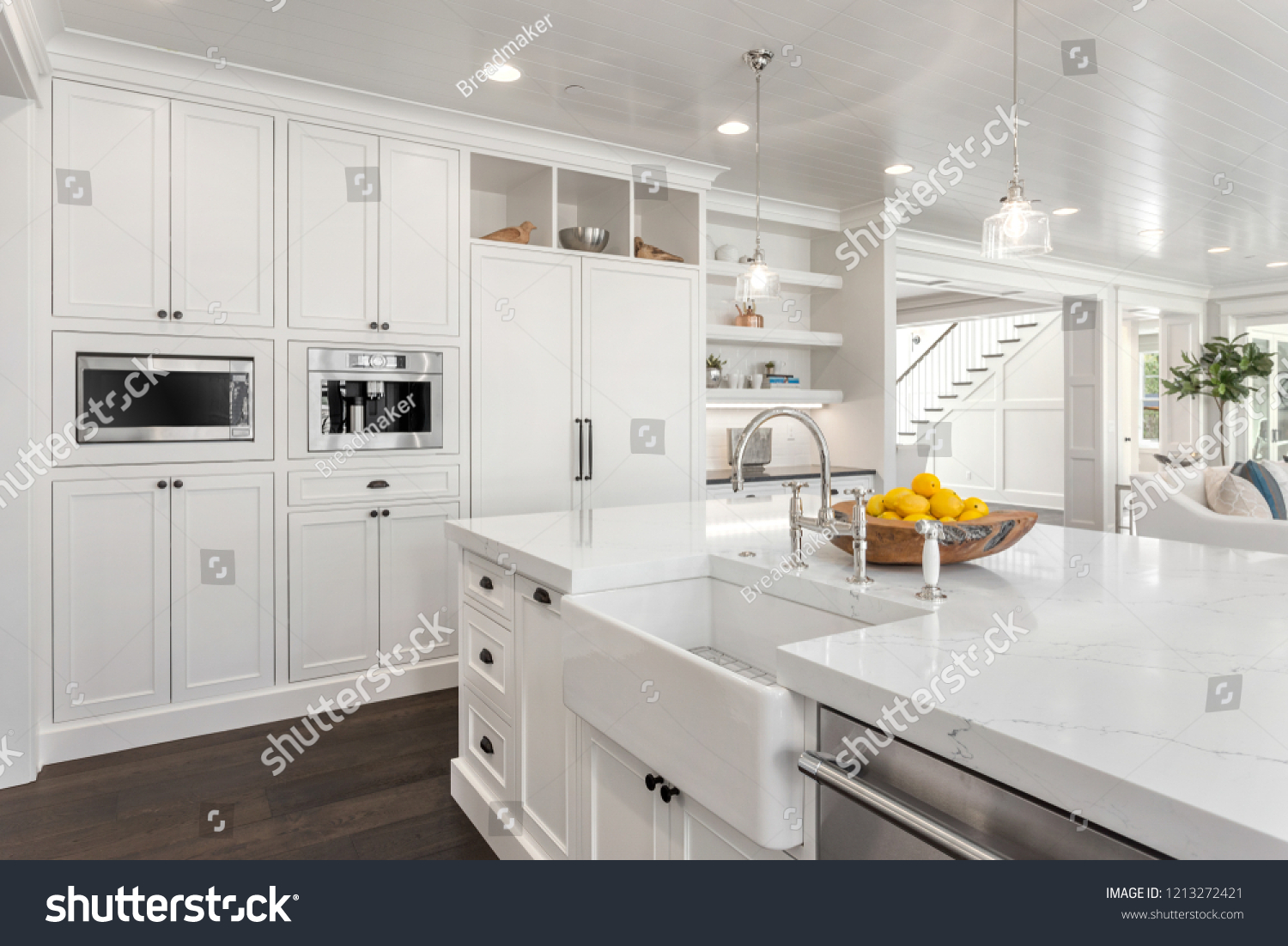 Beautiful White Kitchen Detail New Luxury Stock Photo Edit Now