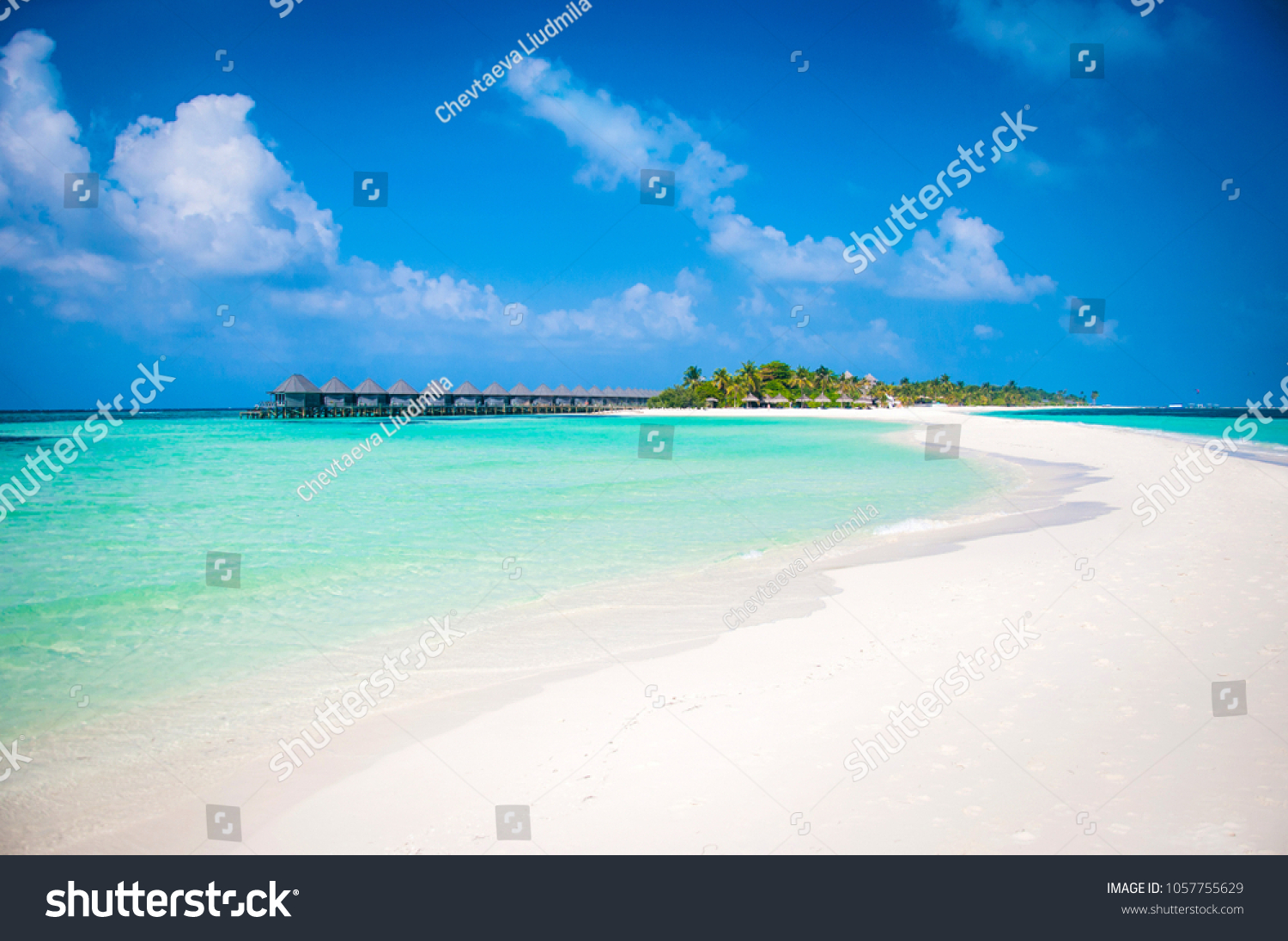 Beautiful White Send Beach Tropical Island Stock Photo Edit Now