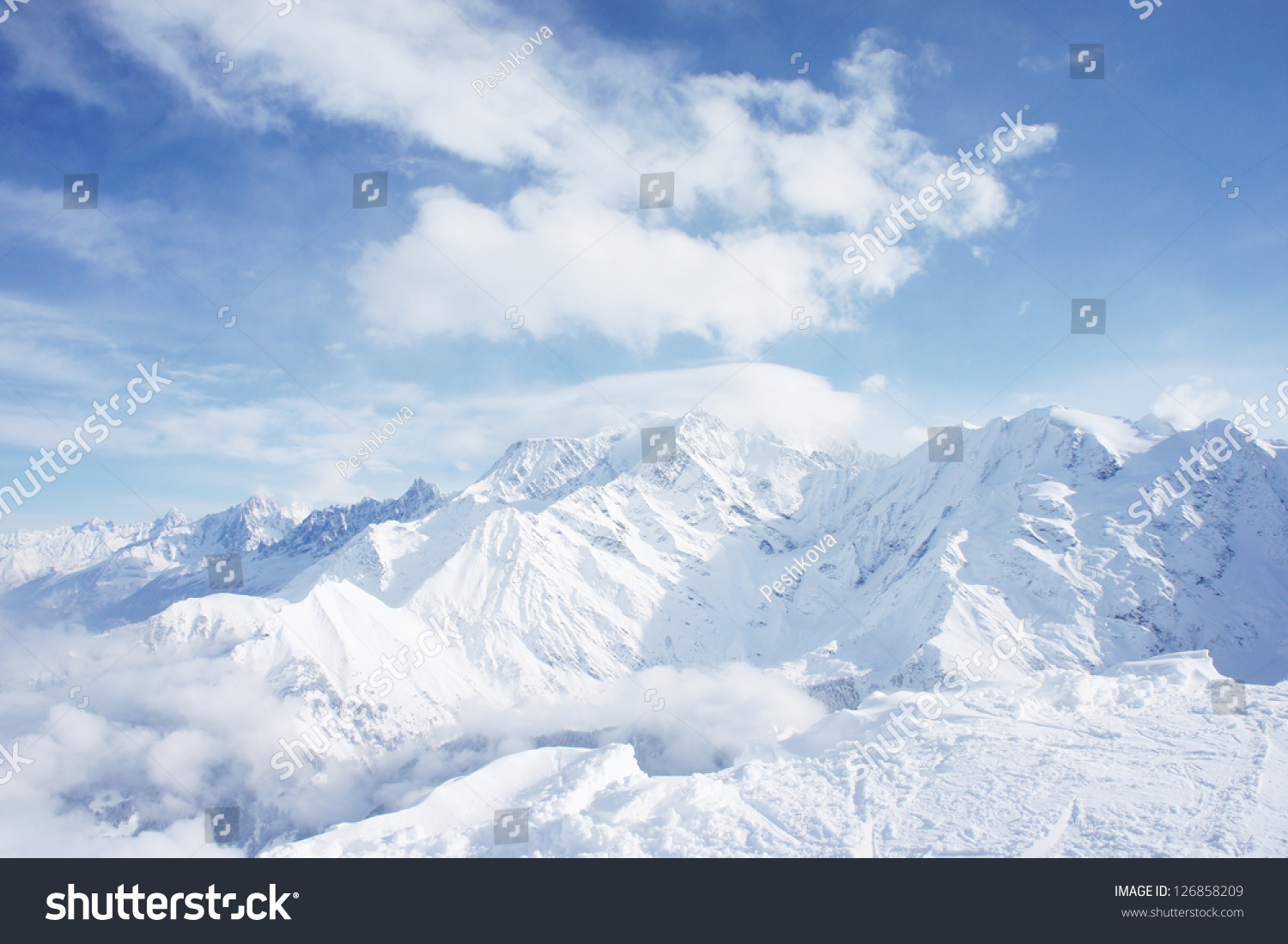 Beautiful Winter Mountains High Definition Ez Canvas