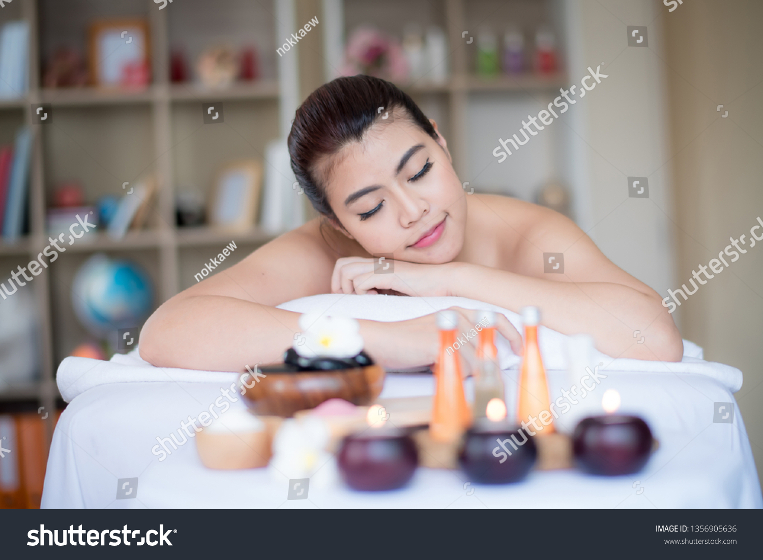 Beautiful Woman Relaxing Spa Salon Body Stock Photo Edit Now