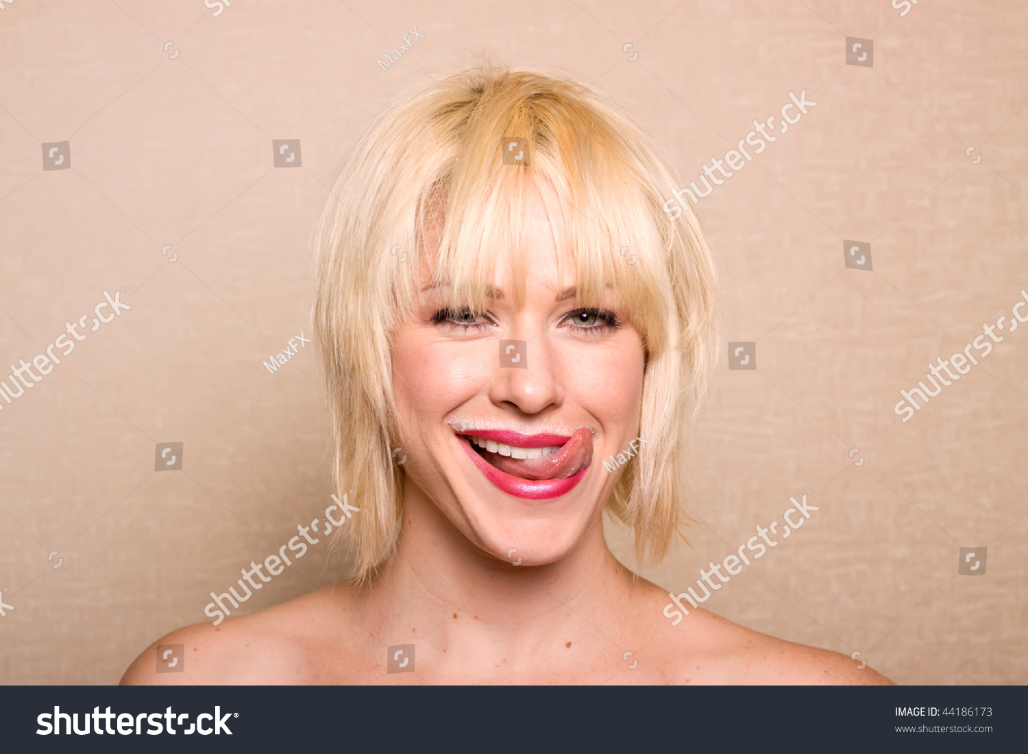 Beautiful Woman Sticking Her Tongue Out Stock Photo 44186173 - Shutterstock