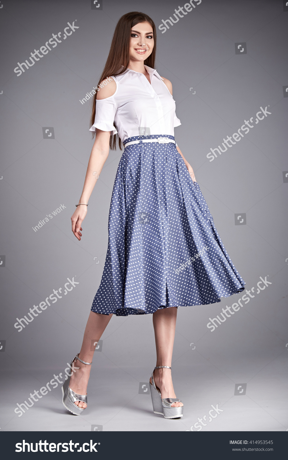 silk skirt and blouse