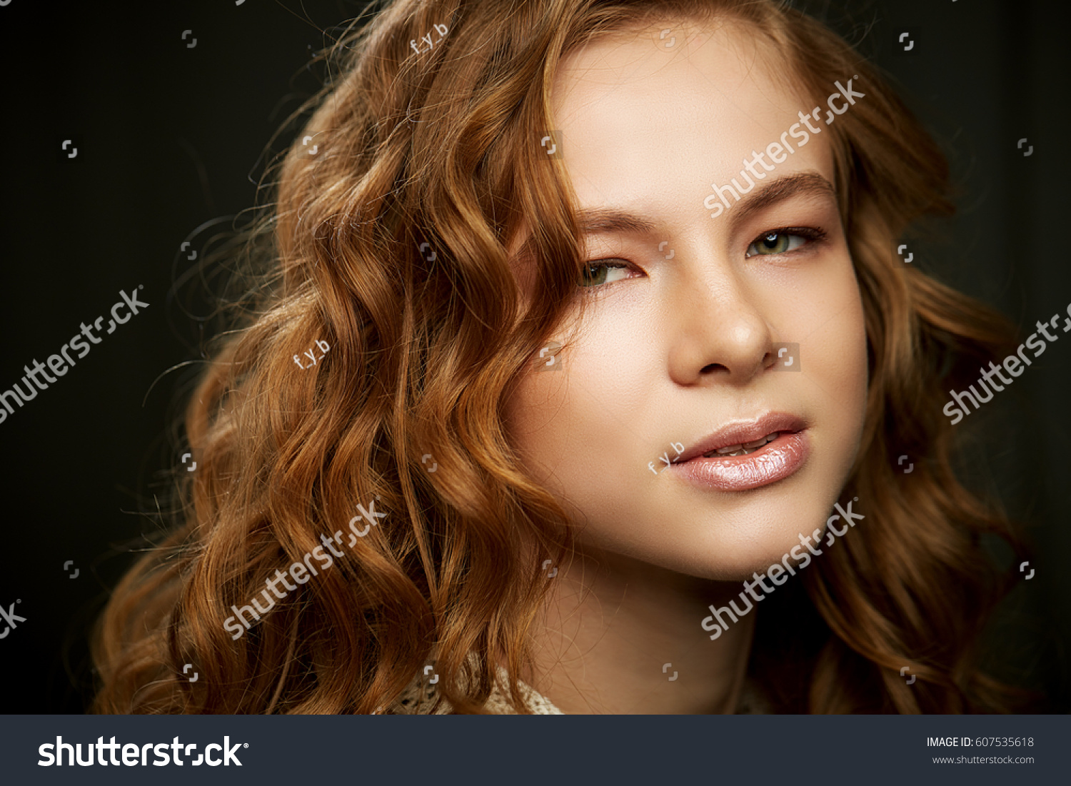 Beautiful Woman Long Straight Red Hair Stock Photo Shutterstock