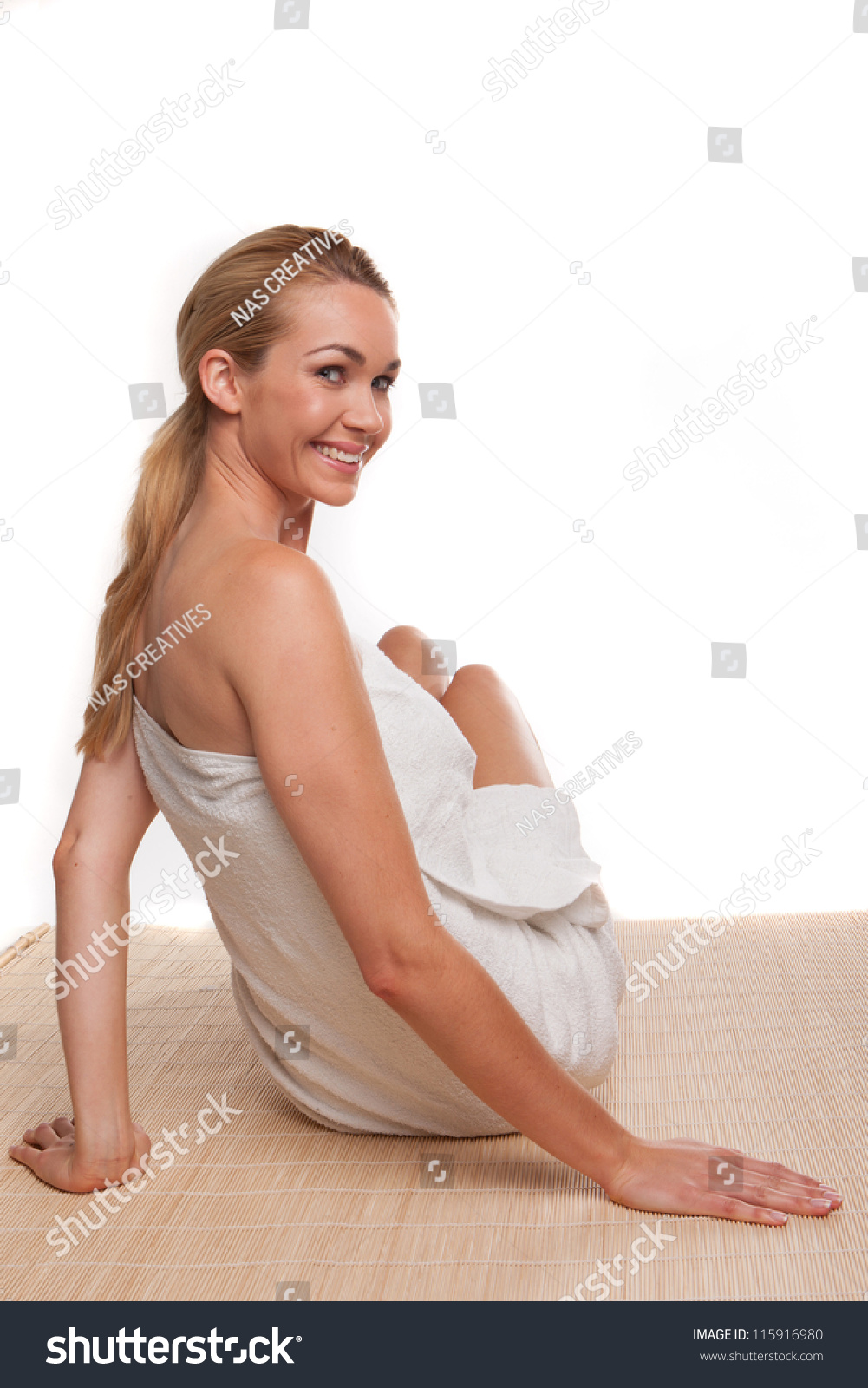 Woman Sitting w/ Towel #1558 