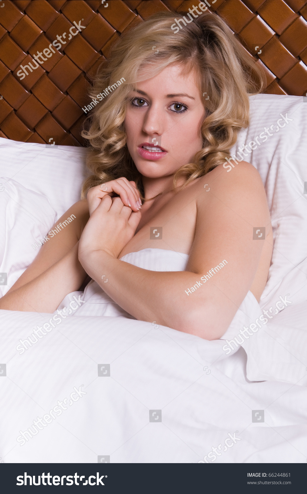 Nude Blonde On Bed