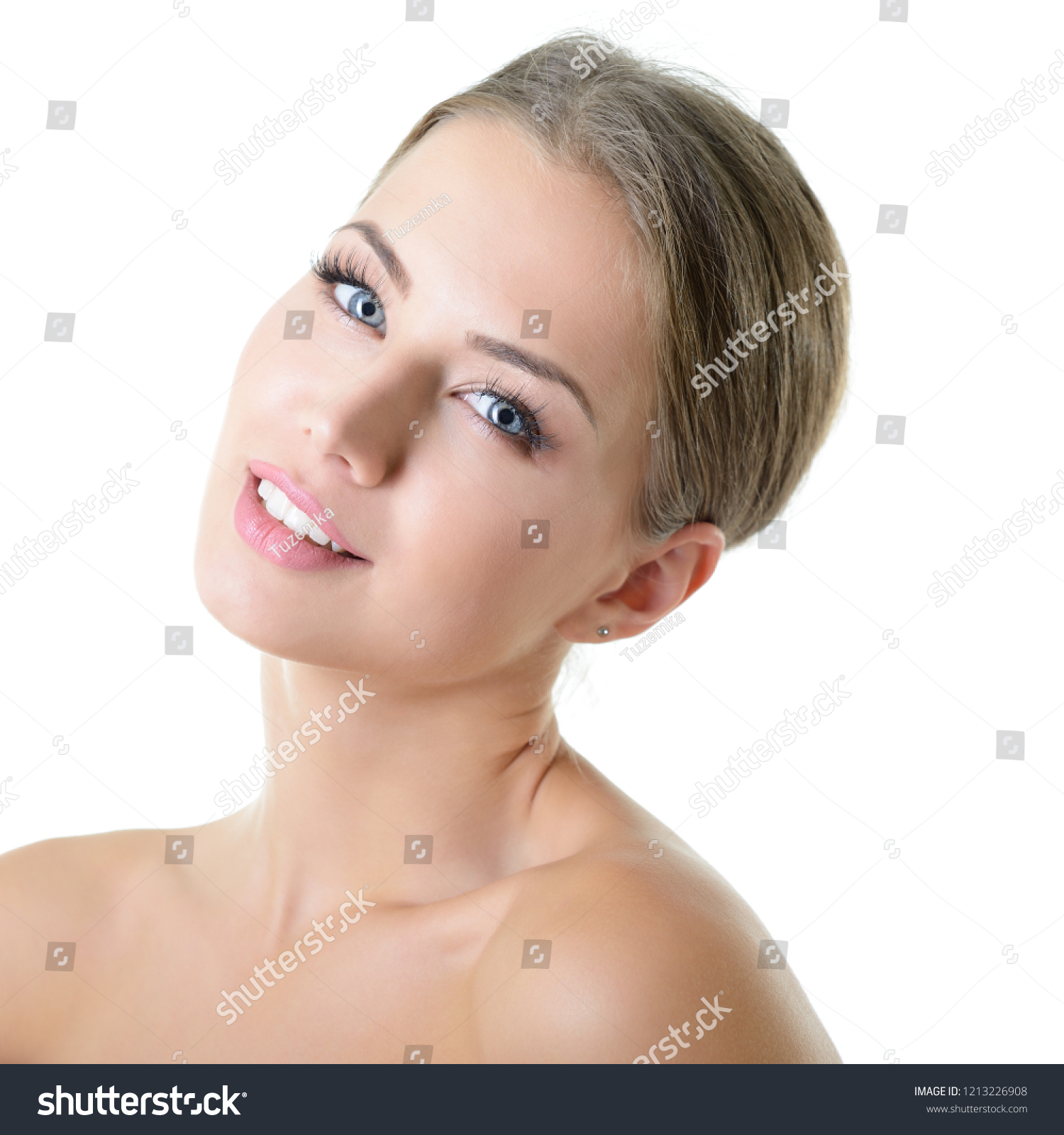 Beautiful Young Female Face Beauty Treatment Stock Photo Edit Now