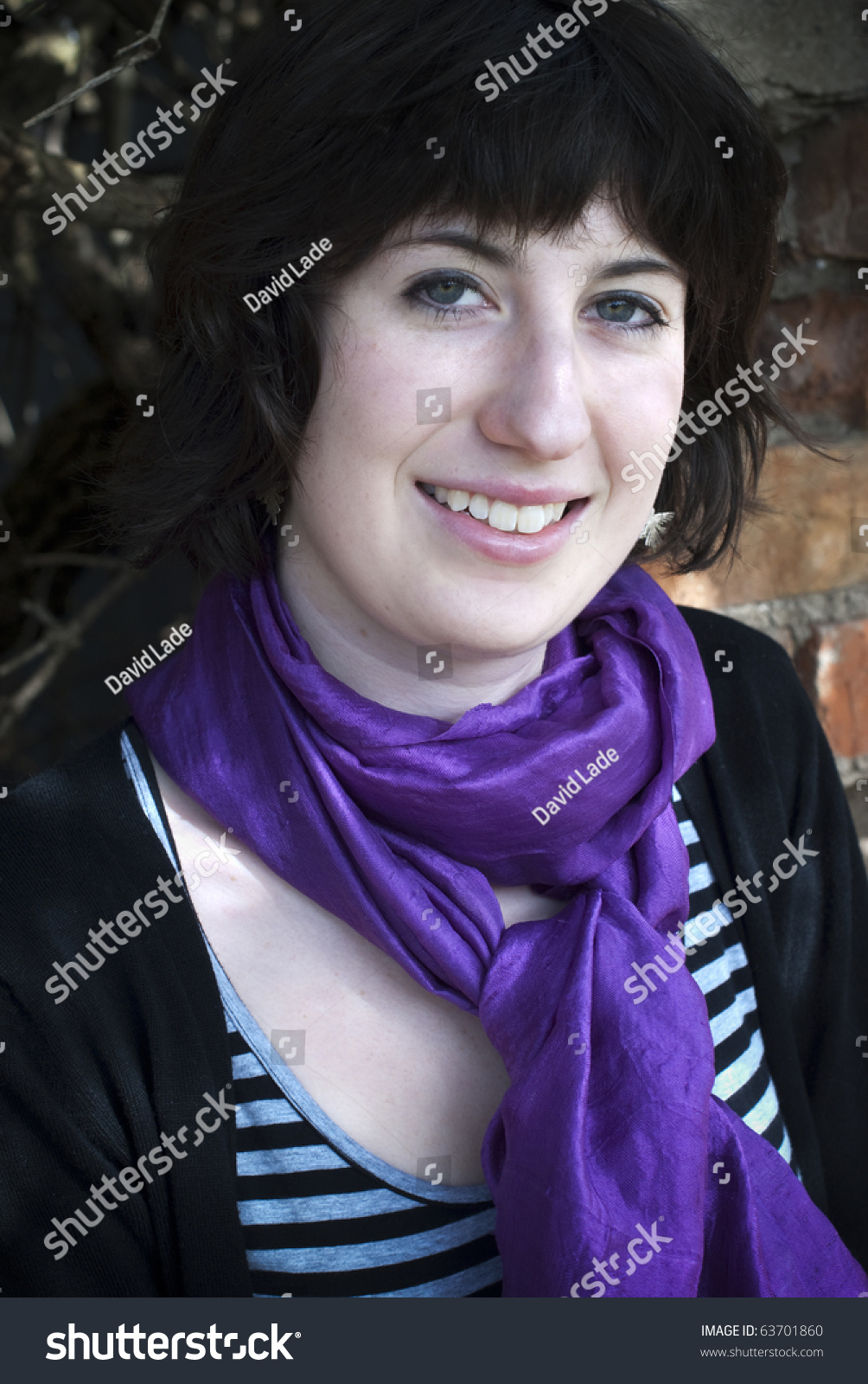 Beautiful Young French Woman Smiling Stock Photo 63701860 - Shutterstock