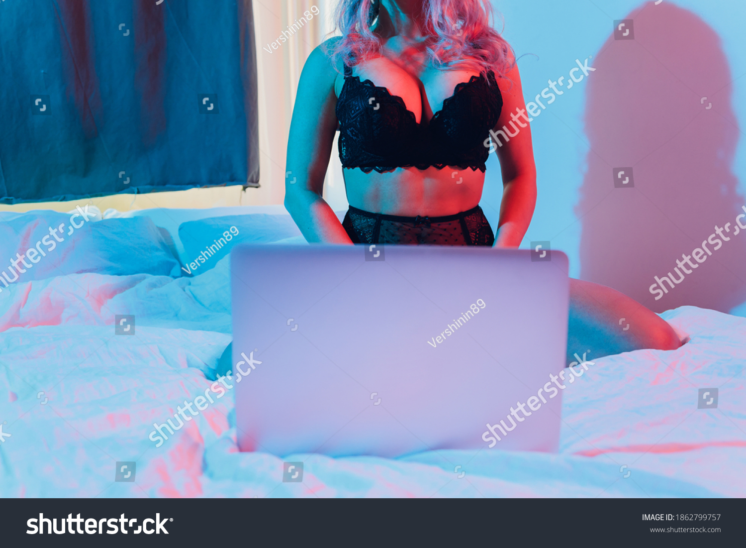 Teenage honey posing on web camera