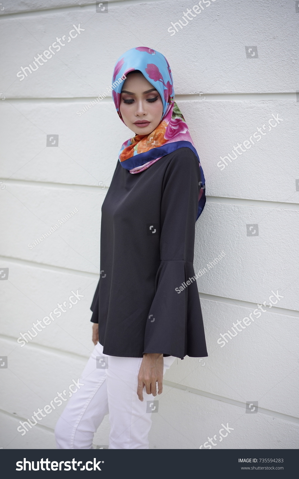 Beautiful Young Model Fashionable Hijab Style Stock Photo Edit Now