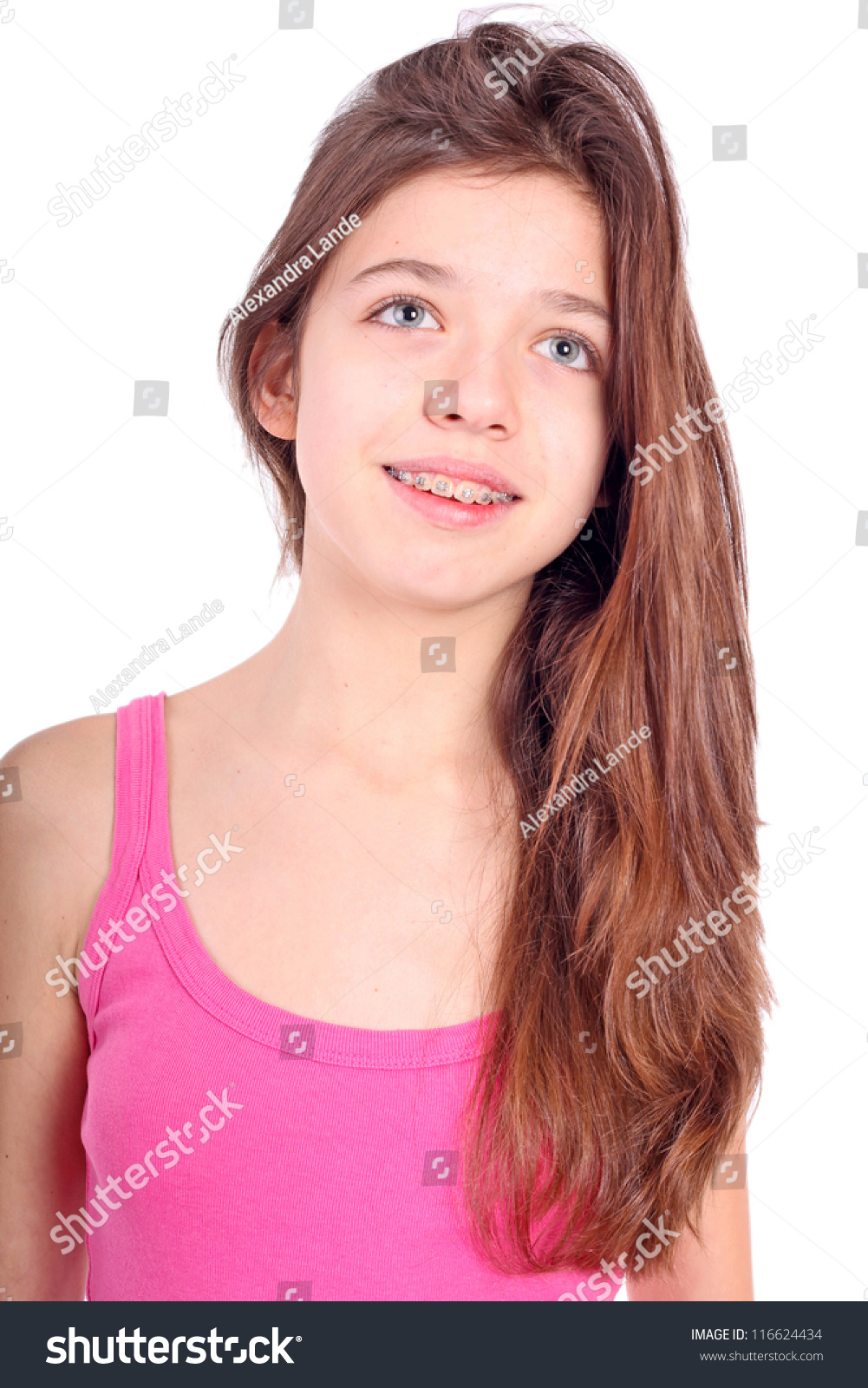 Beautiful Young Teen Girl Brackets On Stock Photo 116624434 - Shutterstock