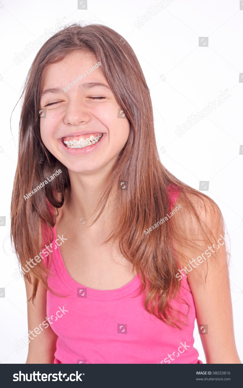 Beautiful Young Teen Girl Brackets On Stock Photo 98033816 - Shutterstock