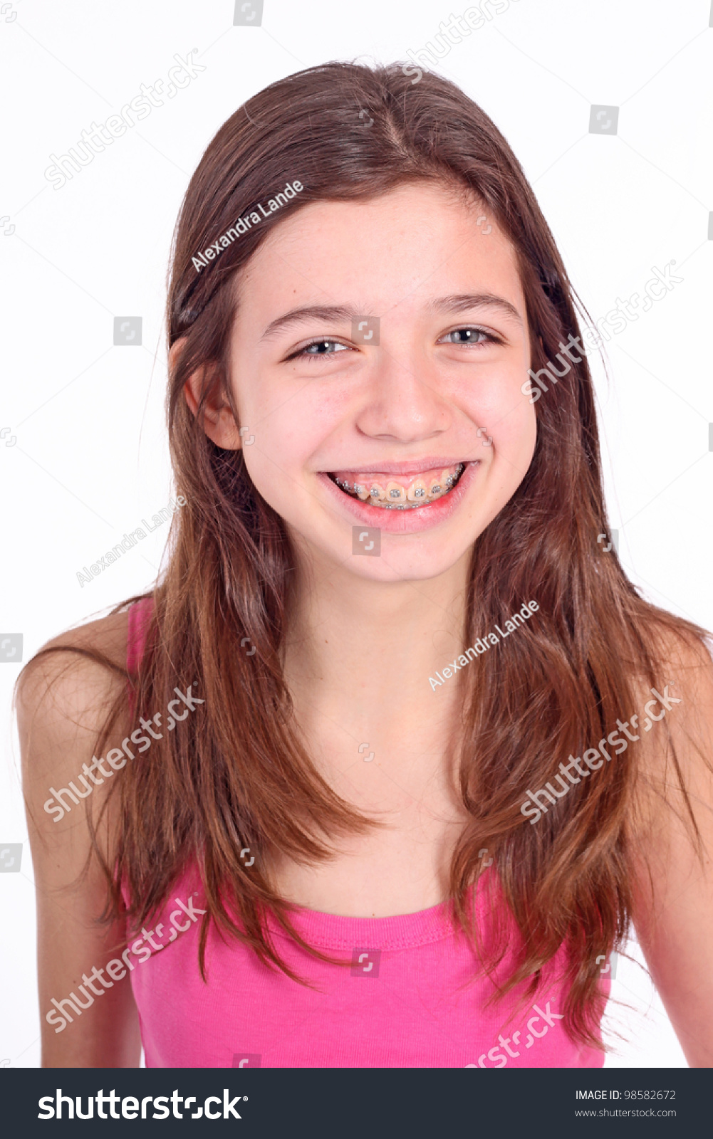 Beautiful Young Teen Girl Brackets On Stock Photo 98582672 - Shutterstock