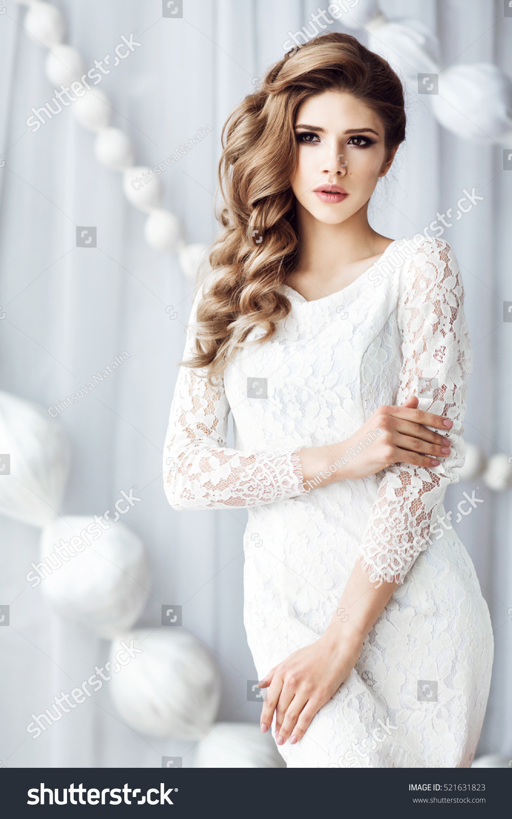 a beautiful white dress
