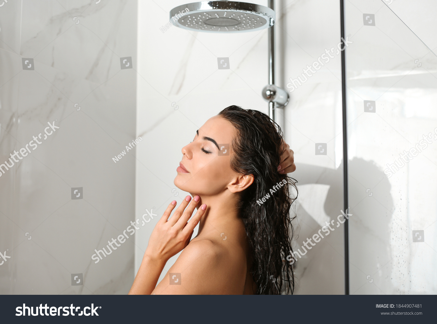 sexy women taking a shower
