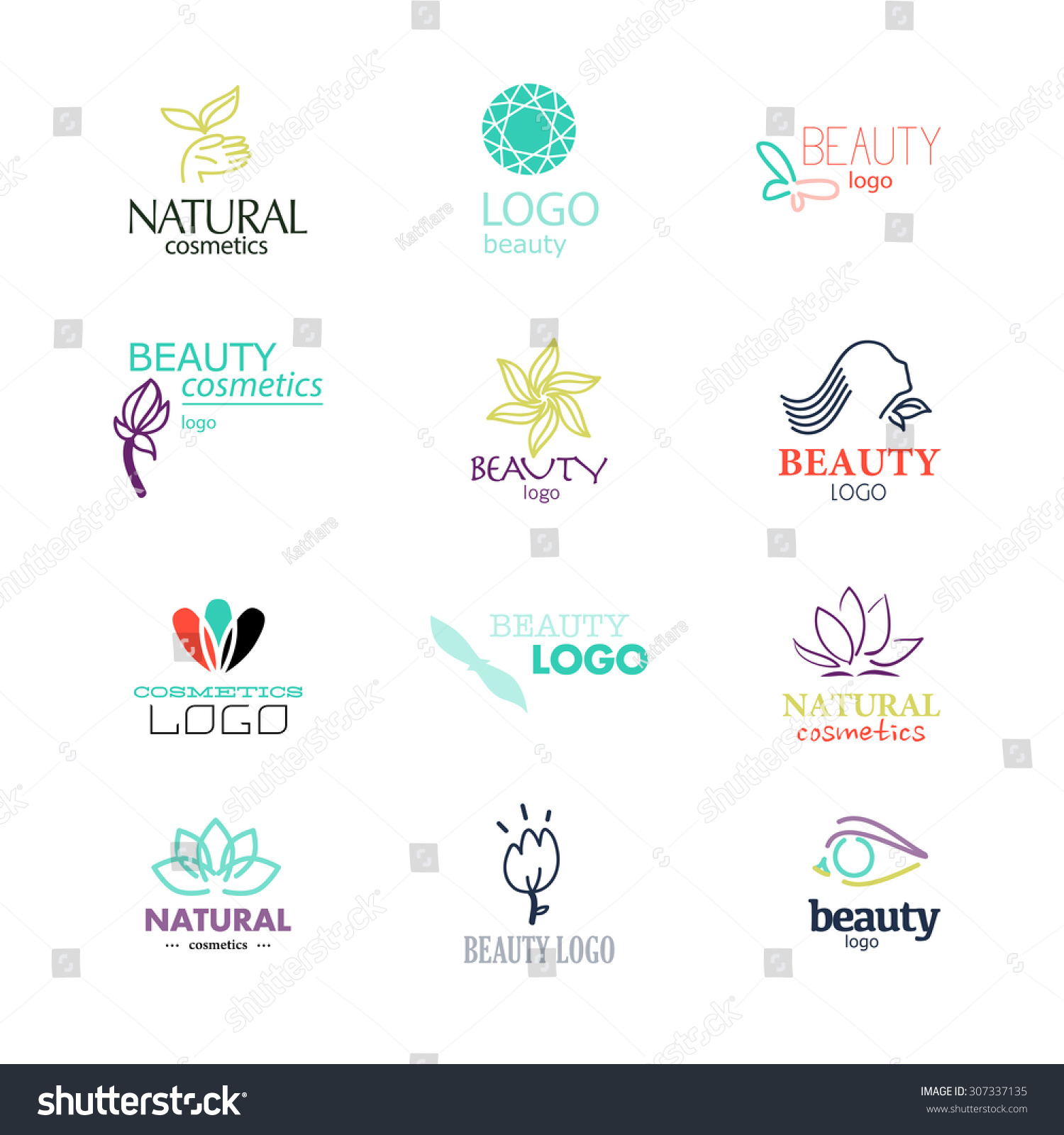 Beauty Industry And Fashion Logo. Identity For Ecological Cosmetics ...