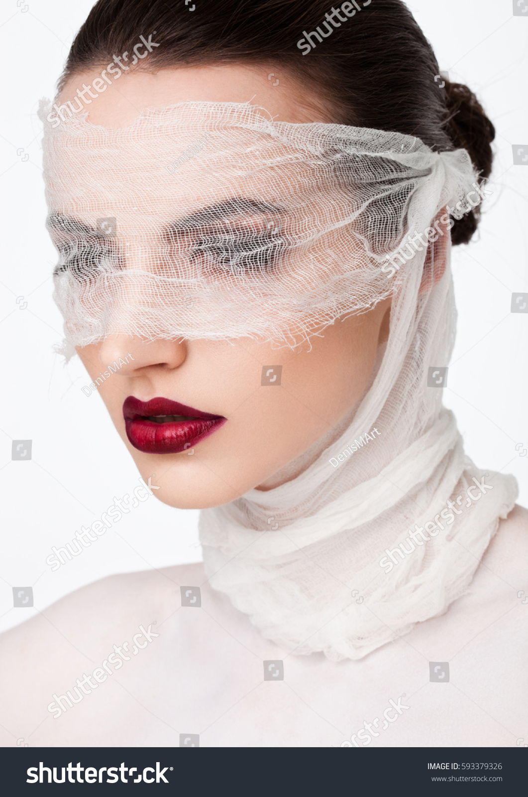 Beauty Makeup Plastic Surgery White Bandage Stock Photo Edit Now