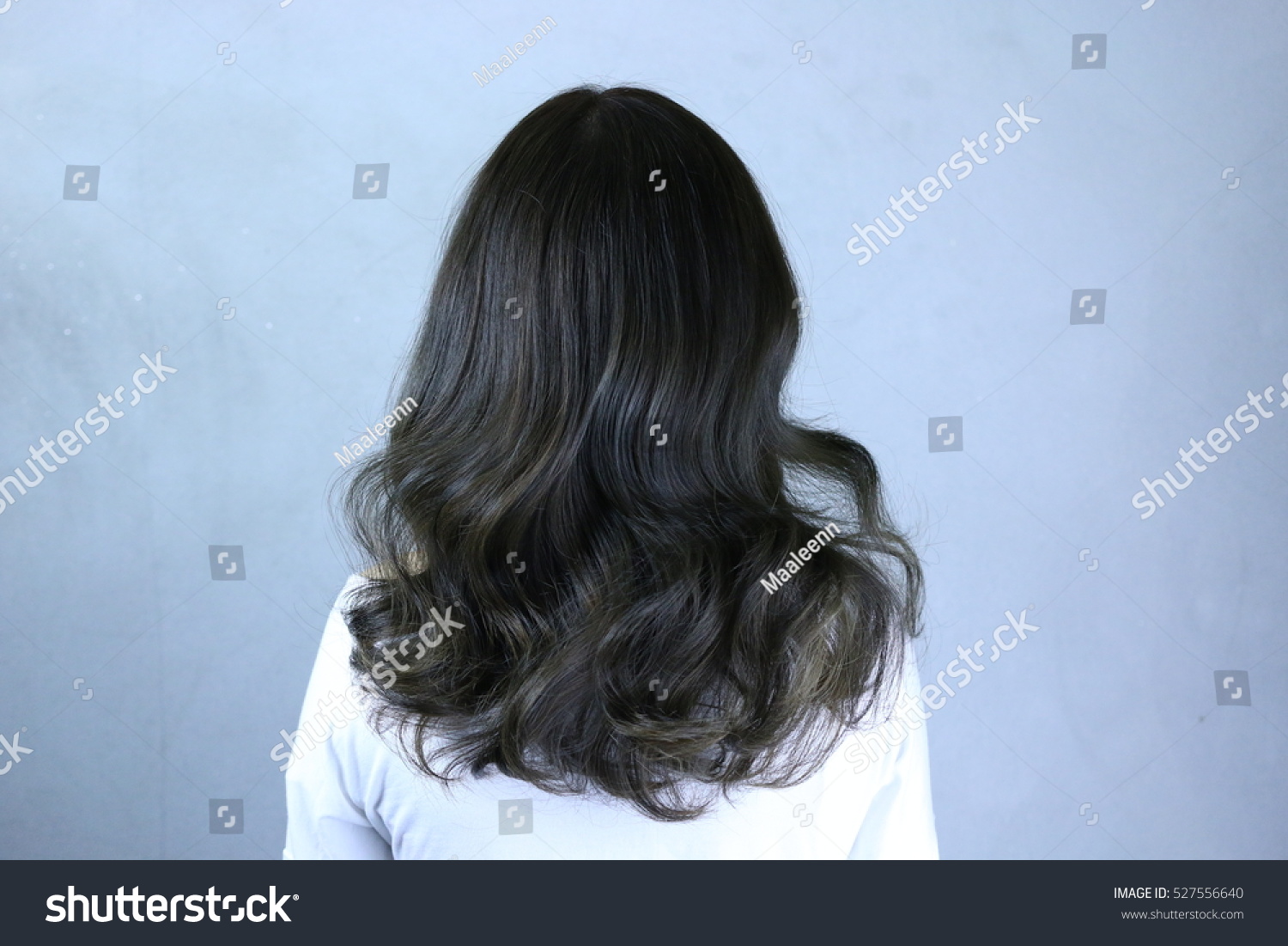 Beautyful Womens Hair Brown Ash Colorgold Stock Photo Edit