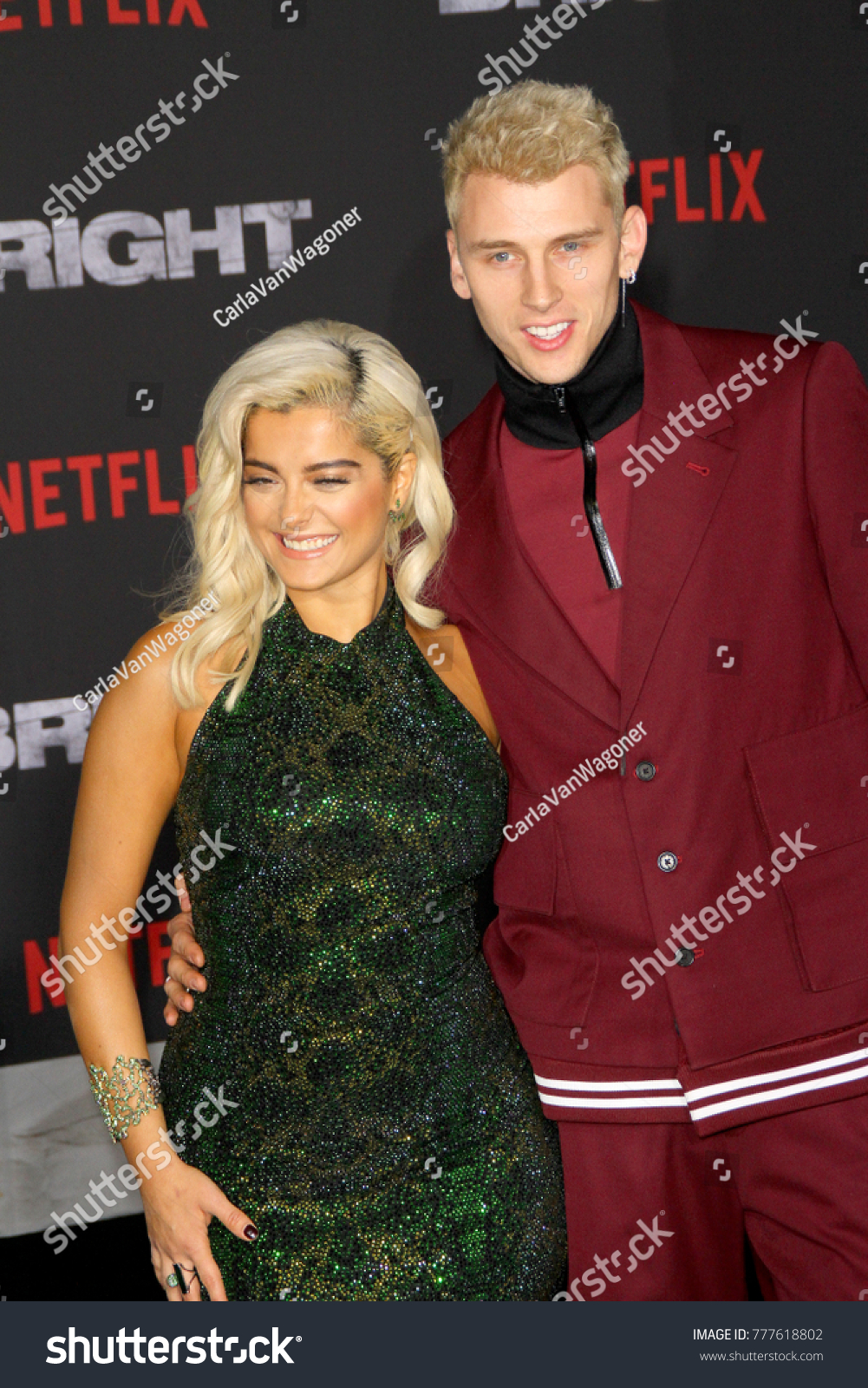 Bebe Rexha Machine Gun Kelly Attend Photo De Stock Modifiable