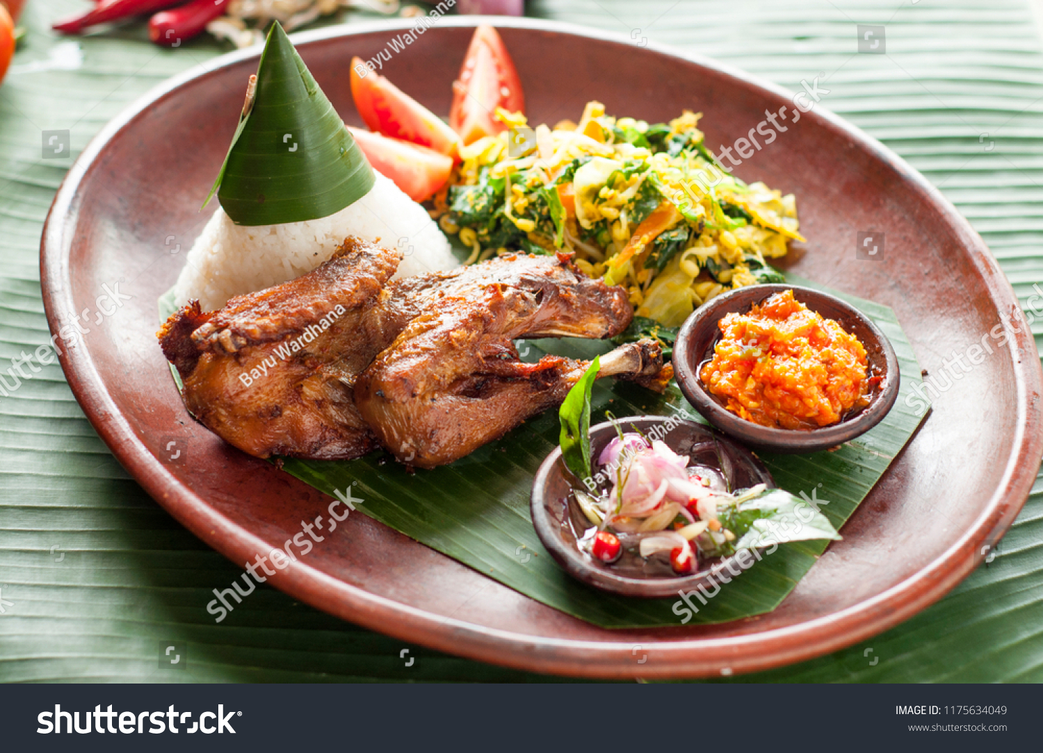 Bebek Goreng Sambal Matah Stock Photo Edit Now