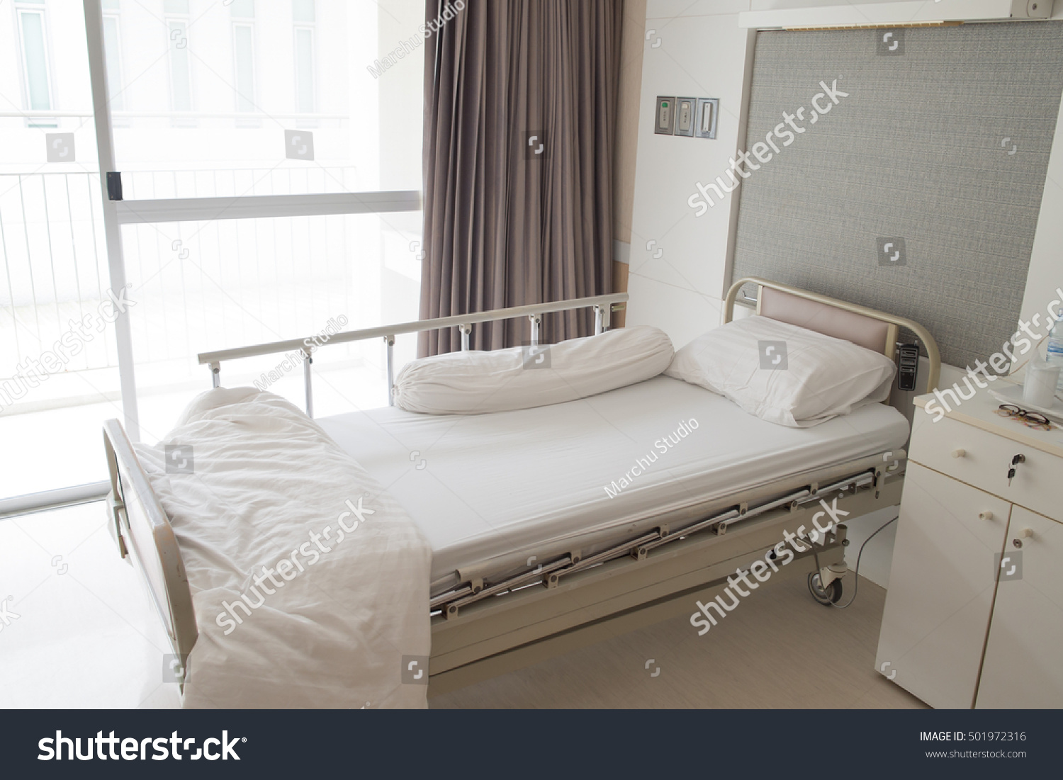 Bedroom Patient Hospital White Cream Room Stock Photo Edit