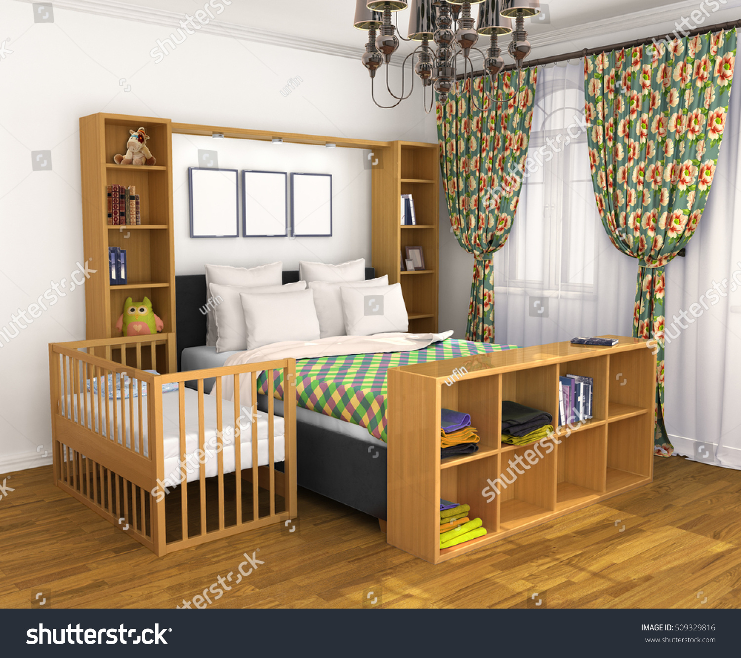 bed for baby and parents